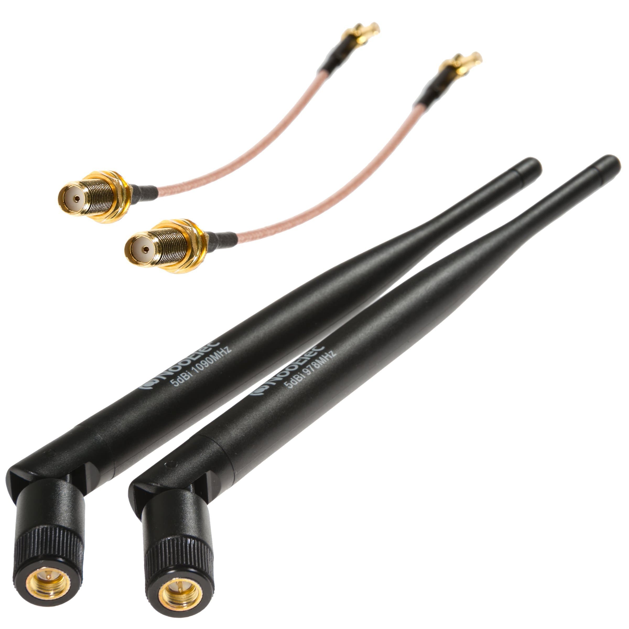 ADS-B Discovery 5dBi (High Gain) Antenna Bundle - 1090MHz & 978MHz Antenna Bundle for SMA and MCX-Connected Software Defined Radios (SDRs)