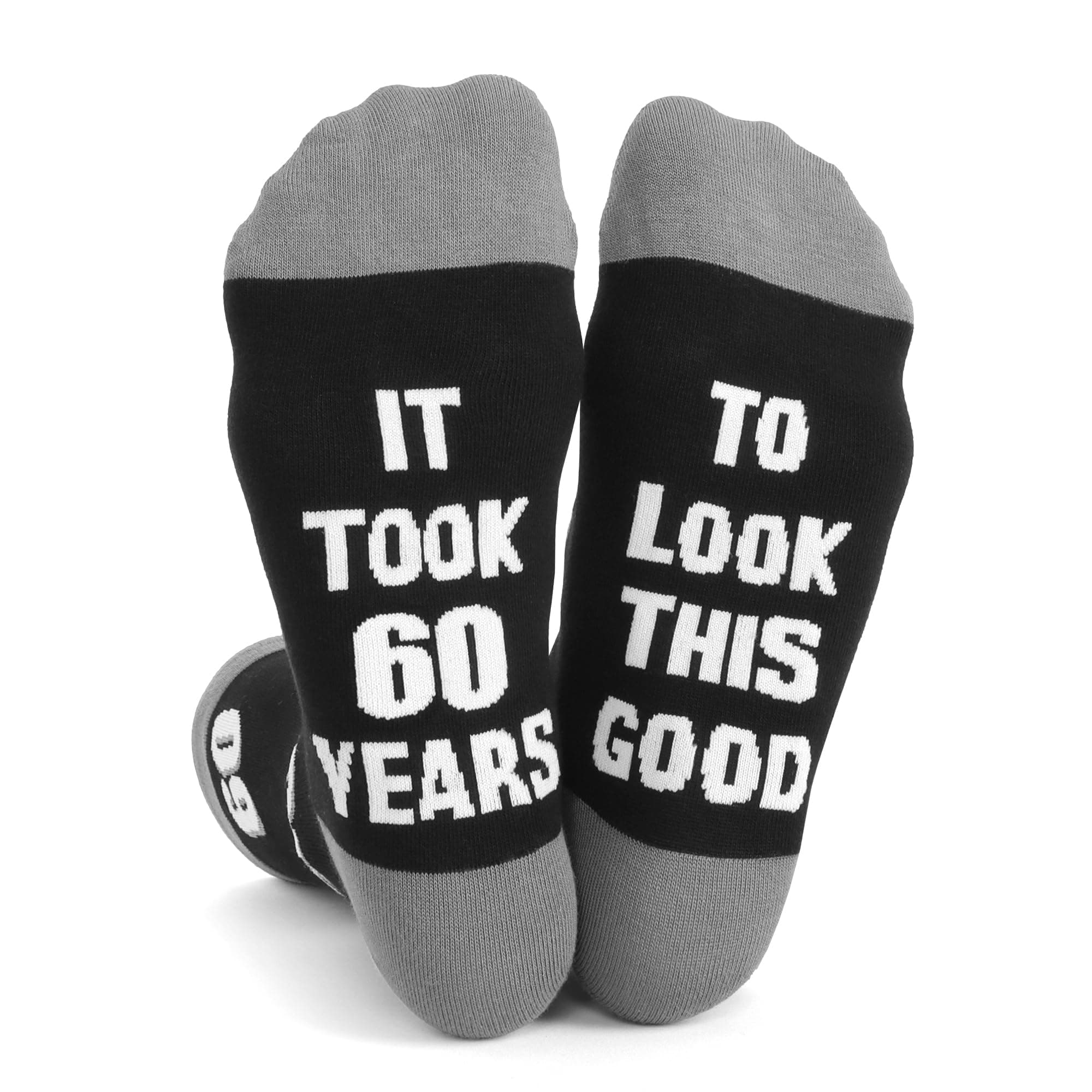 40th 50th 60th Birthday Gifts for him,Men 40th 50th 60th Birthday Decorations, Funny Black Crew Cotton Socks