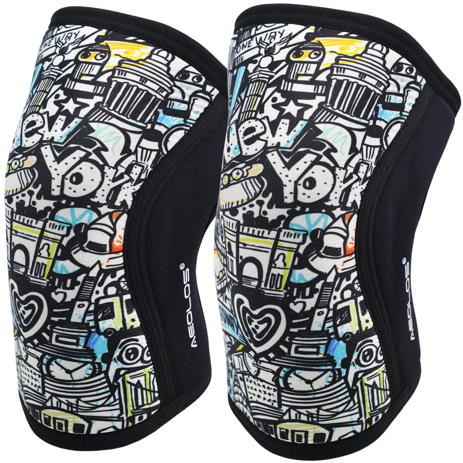 AEOLOS Knee Sleeves (1 Pair),7mm Compression Knee Braces for Heavy-Lifting,Squats,Gym and Other Sports (Medium)