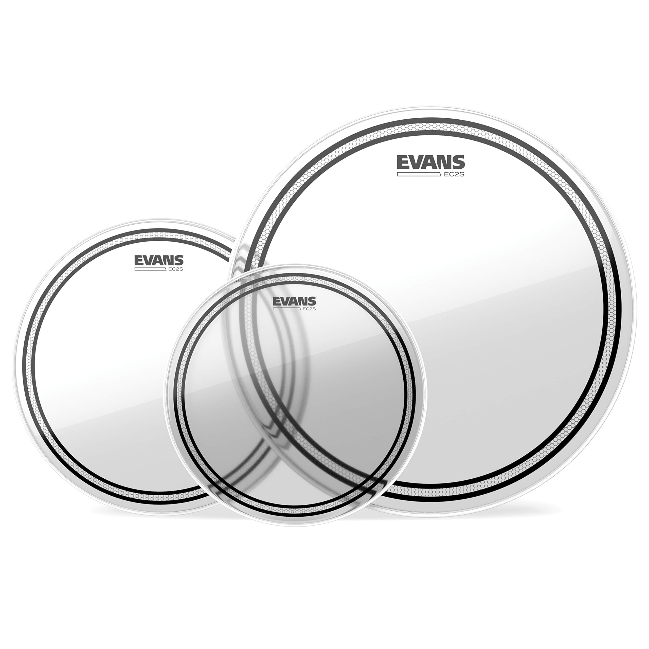 Evans Drum Heads - EC2S Clear Fusion Tompack (10 inch, 12 inch, 14 inch)