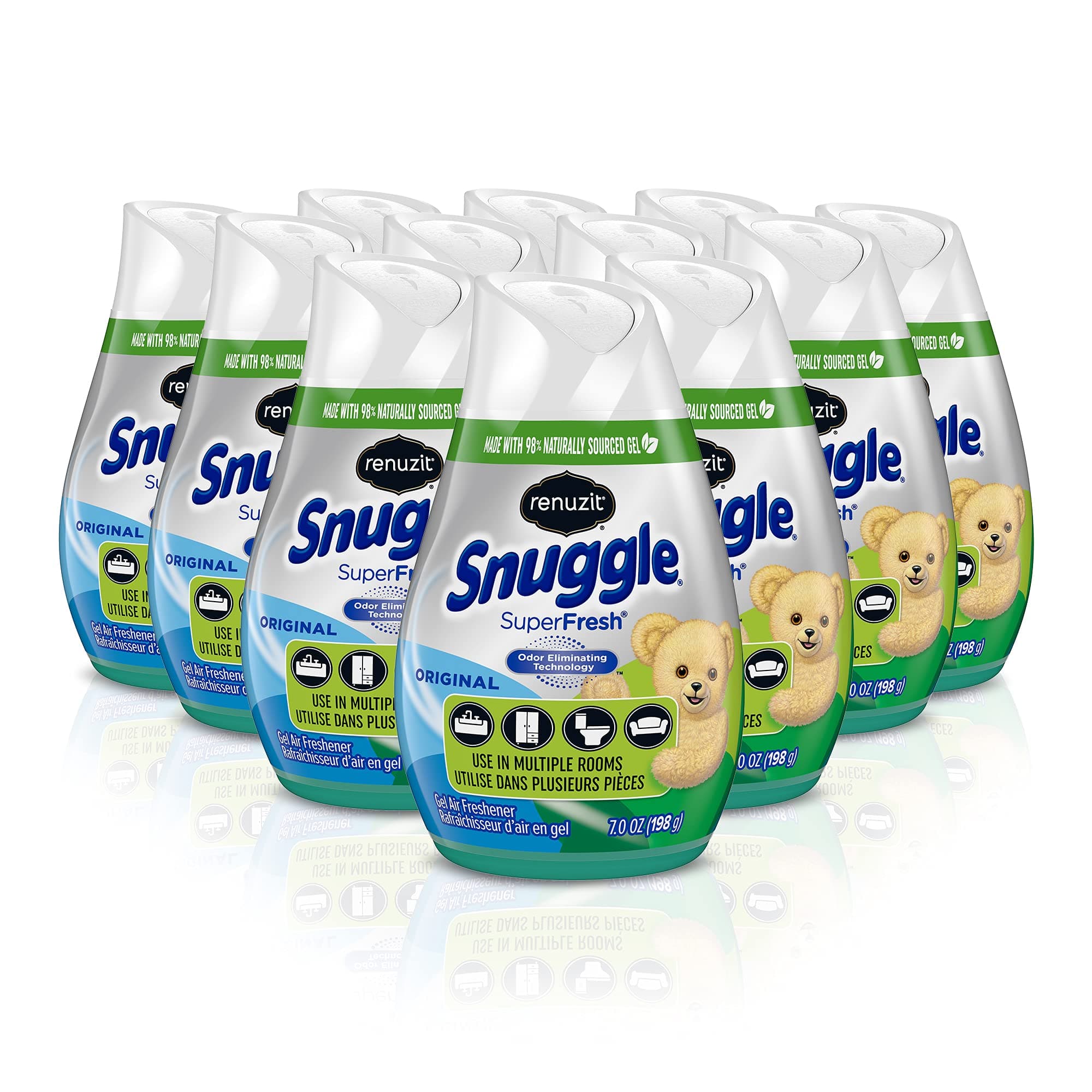 Snuggle Solid Gel Air Freshener, Superfresh Original Scent, 7 Oz, 12Count