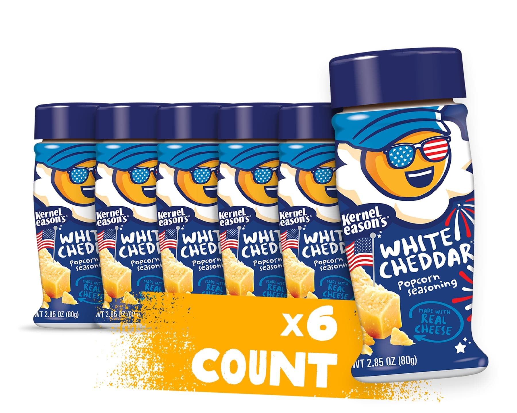 Kernel Season's Popcorn Seasoning, White Cheddar, 2.85 Ounce (Pack of 6)
