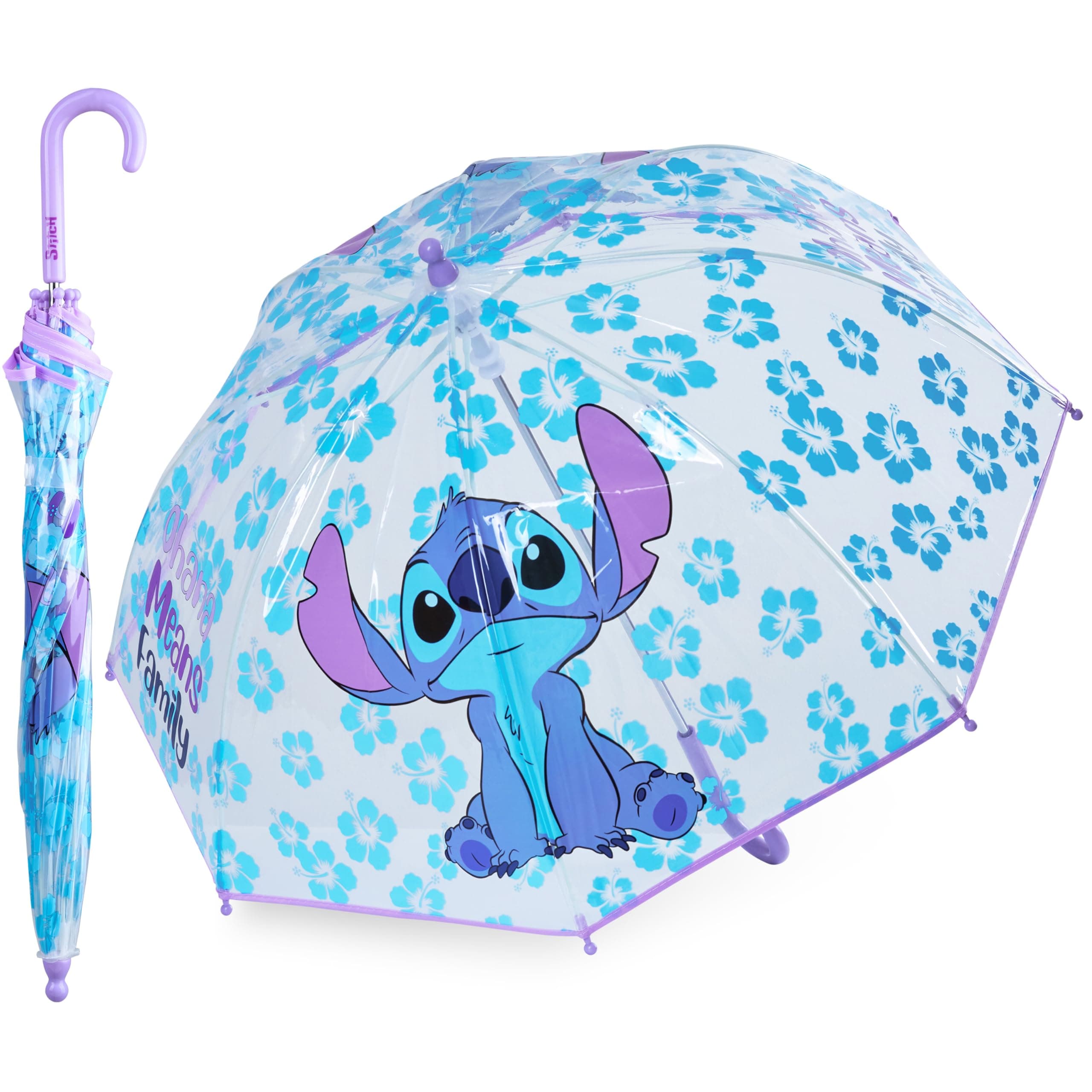 Clear Dome Umbrella for Girls - Folding Transparent Umbrella Lightweight - School Days Out