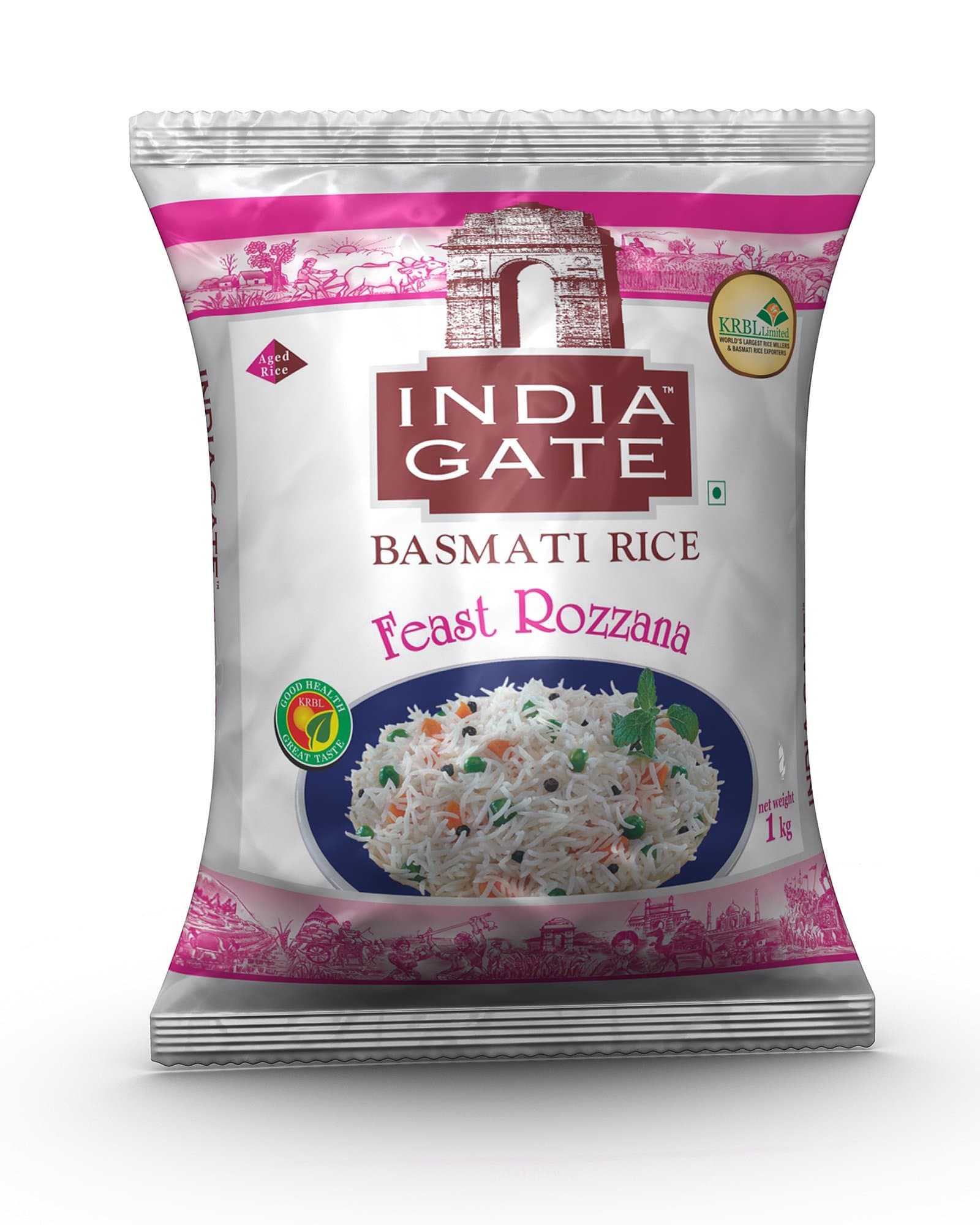 Basmati Rice Pouch, Feast Rozzana, 1kg