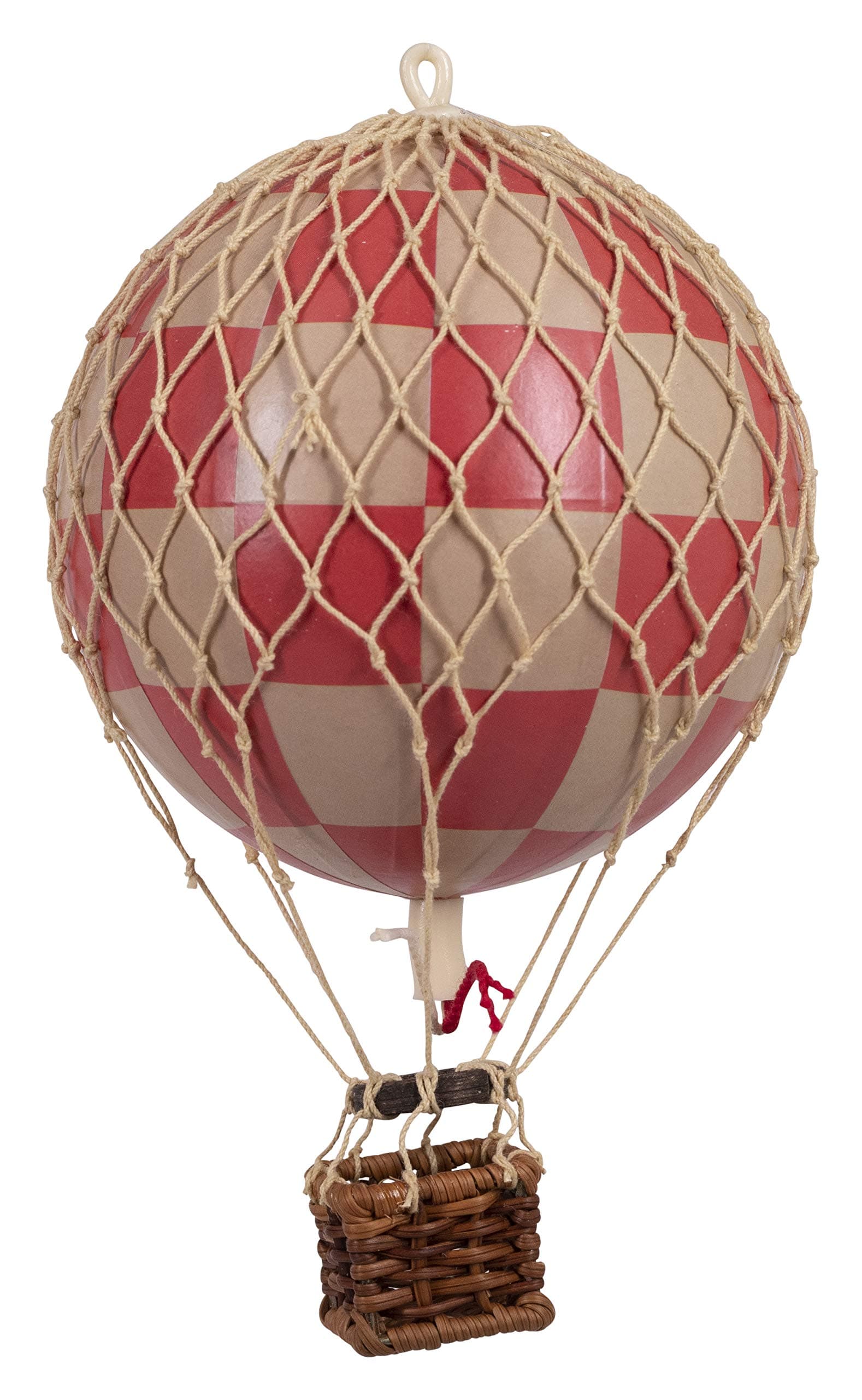 Authentic Models Floating The Skies Hot Air Balloon Replica Red Check
