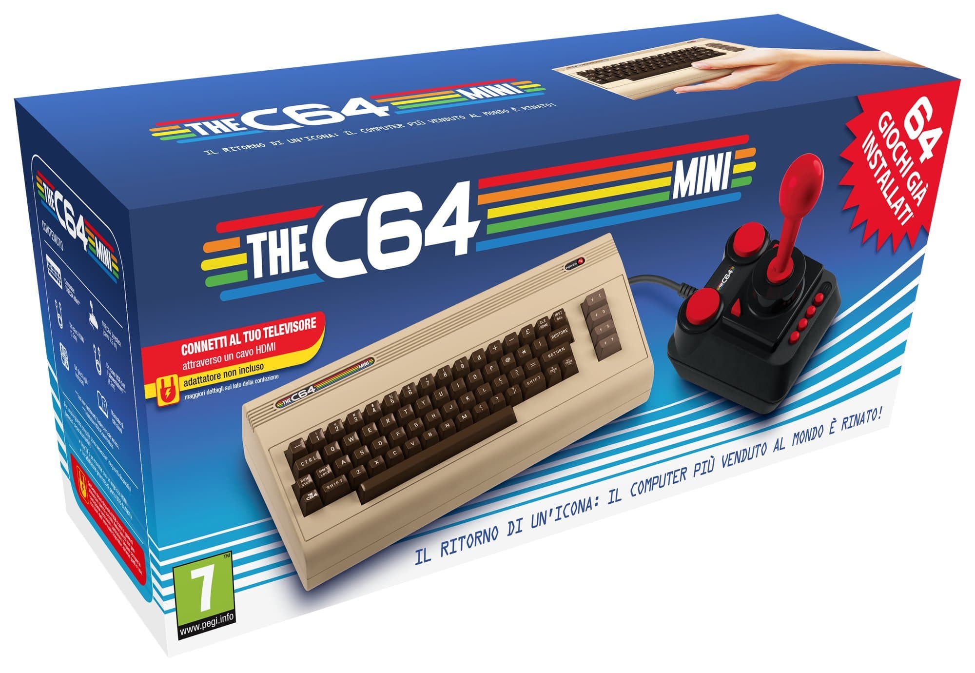 Commodore 64 Mini Retro PC Legacy Games Console CBM64 with Joystick