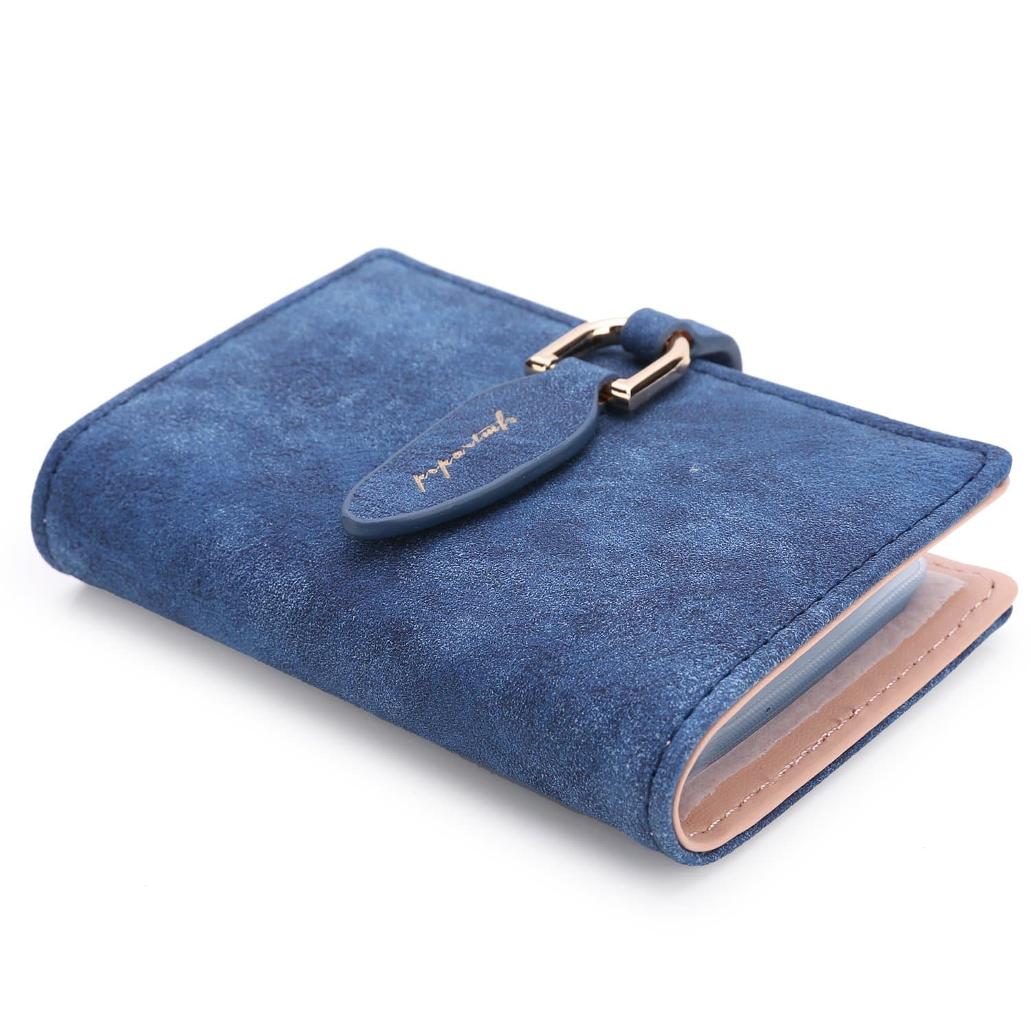 Women's 20 Card Slots Credit Card Holder Organizer Case Wallet Girls Purse (Navy Blue)