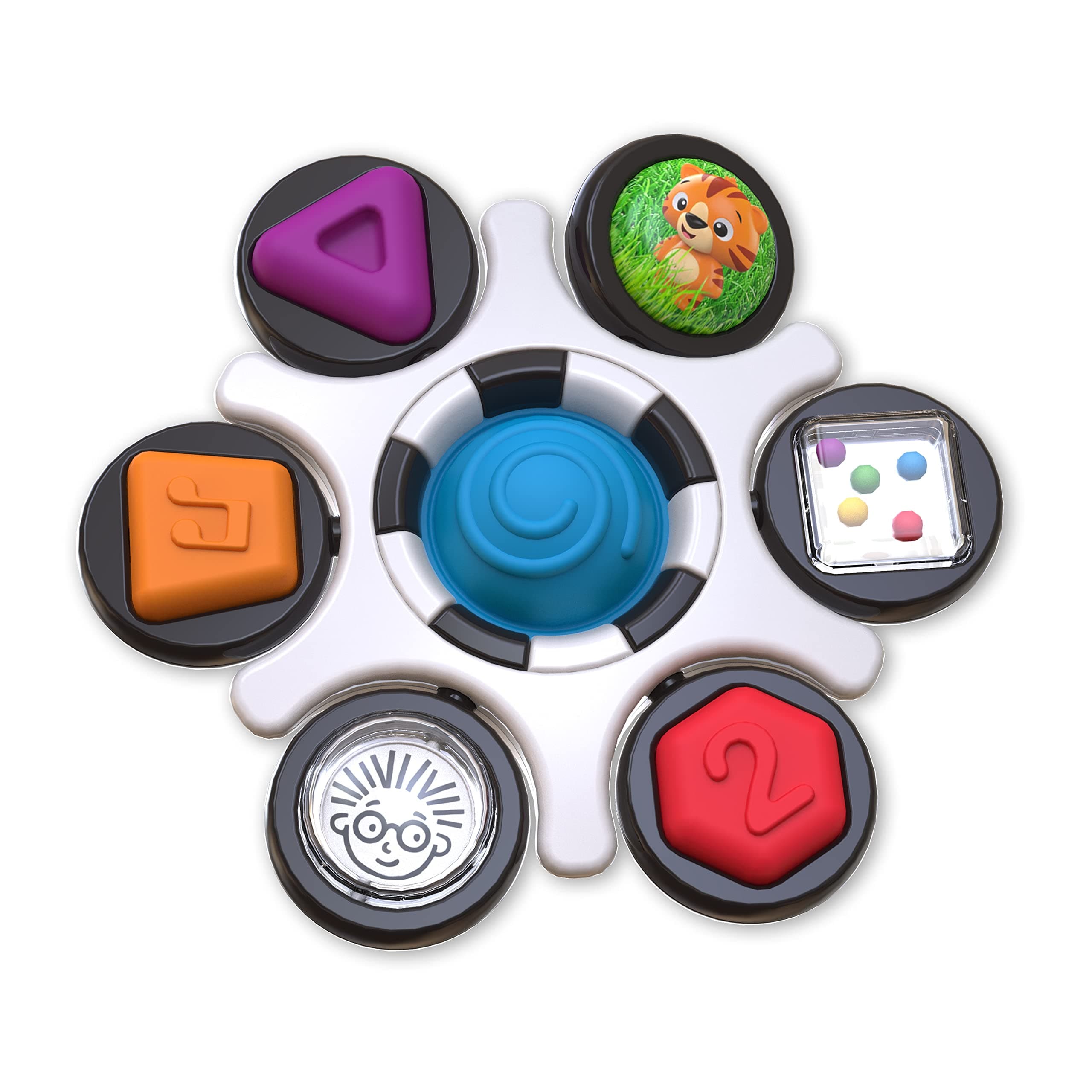 Curiosity Clutch Fidget Sensory Toy and Pop It Rattle, BPA Free Infant Teether, Age 3 Months+