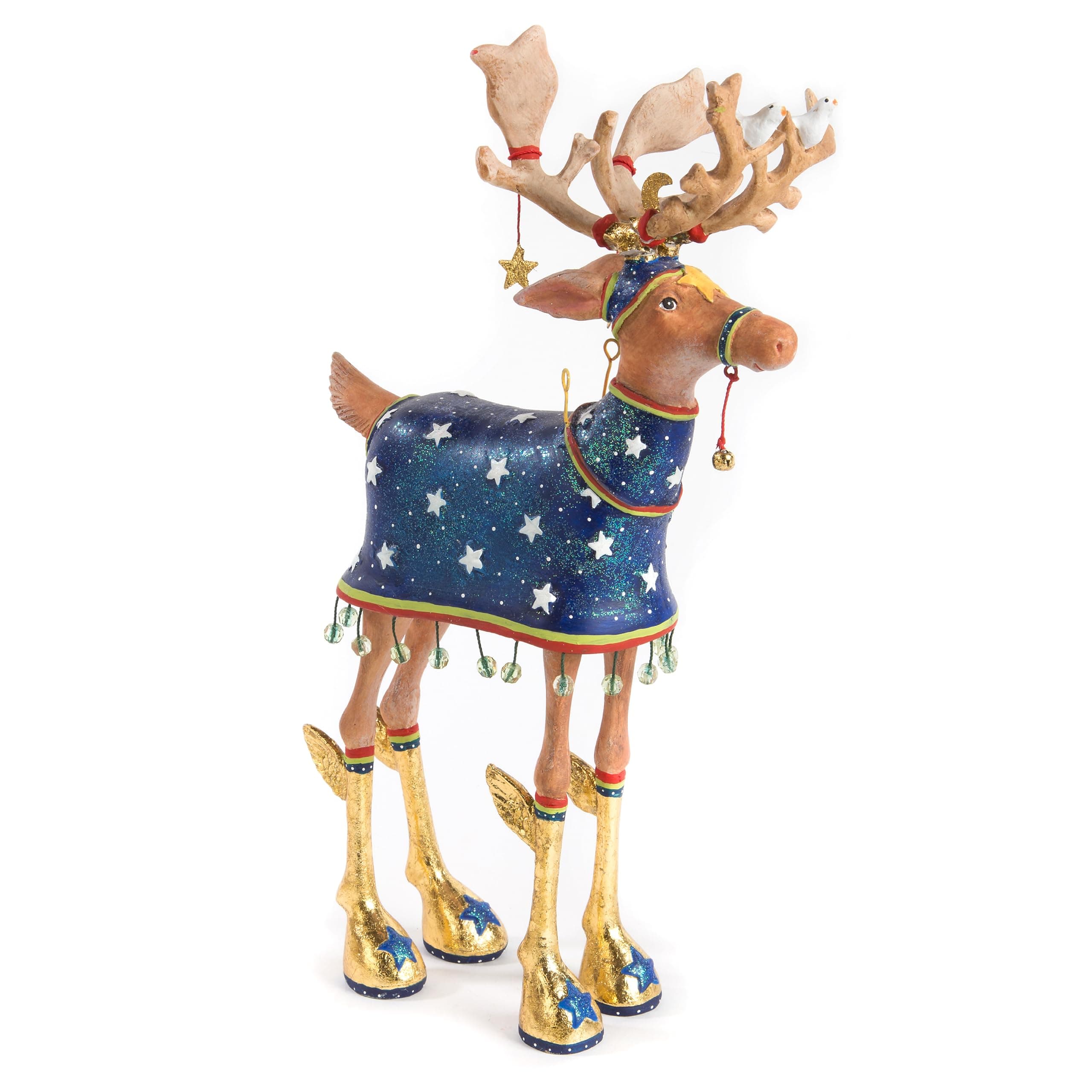 MACKENZIE-CHILDS Patience Brewster Dash Away Ornament, Holiday Decor, Comet Reindeer