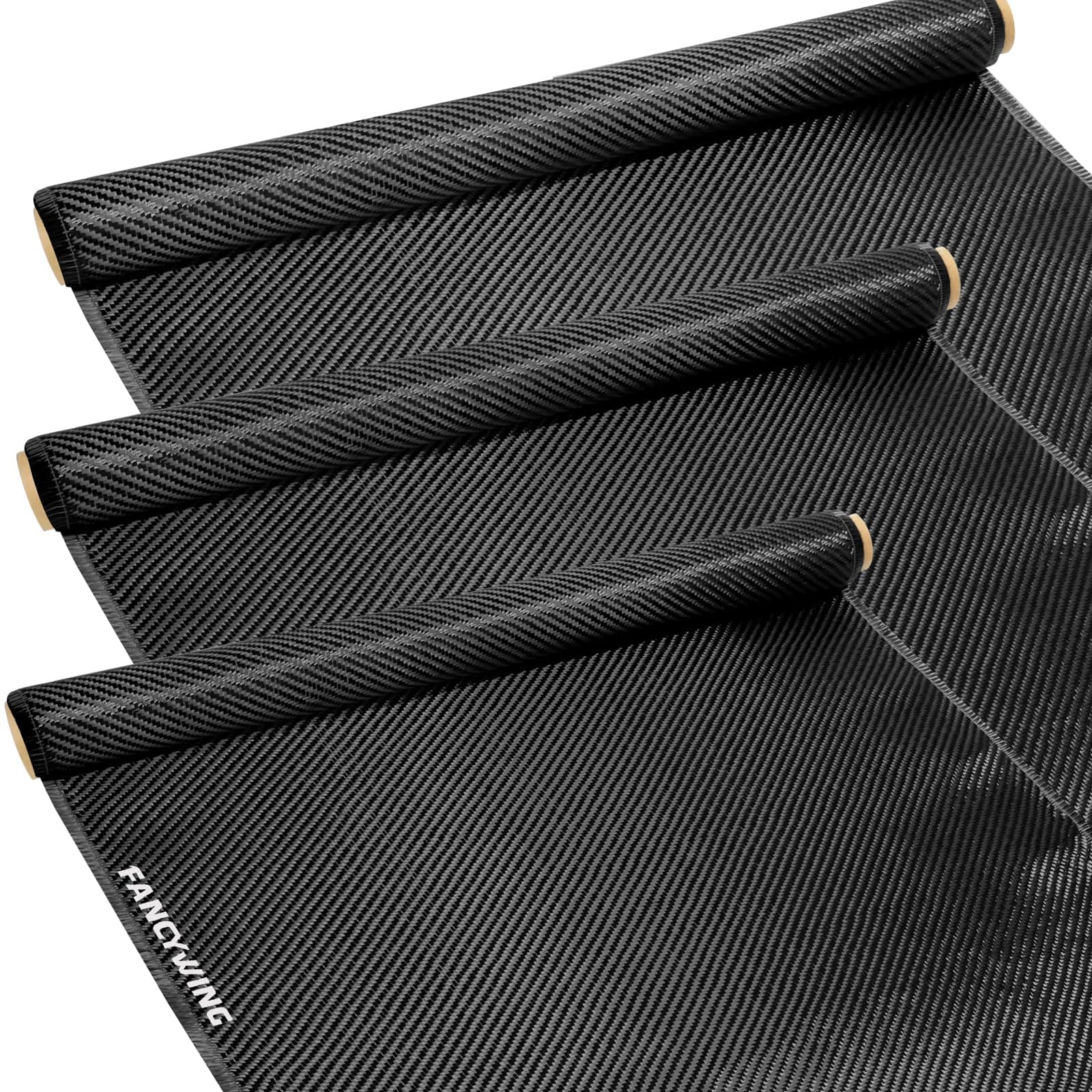 FANCYWING Carbon Fiber Fbric, 100% 3K Carbon Fiber Cloth