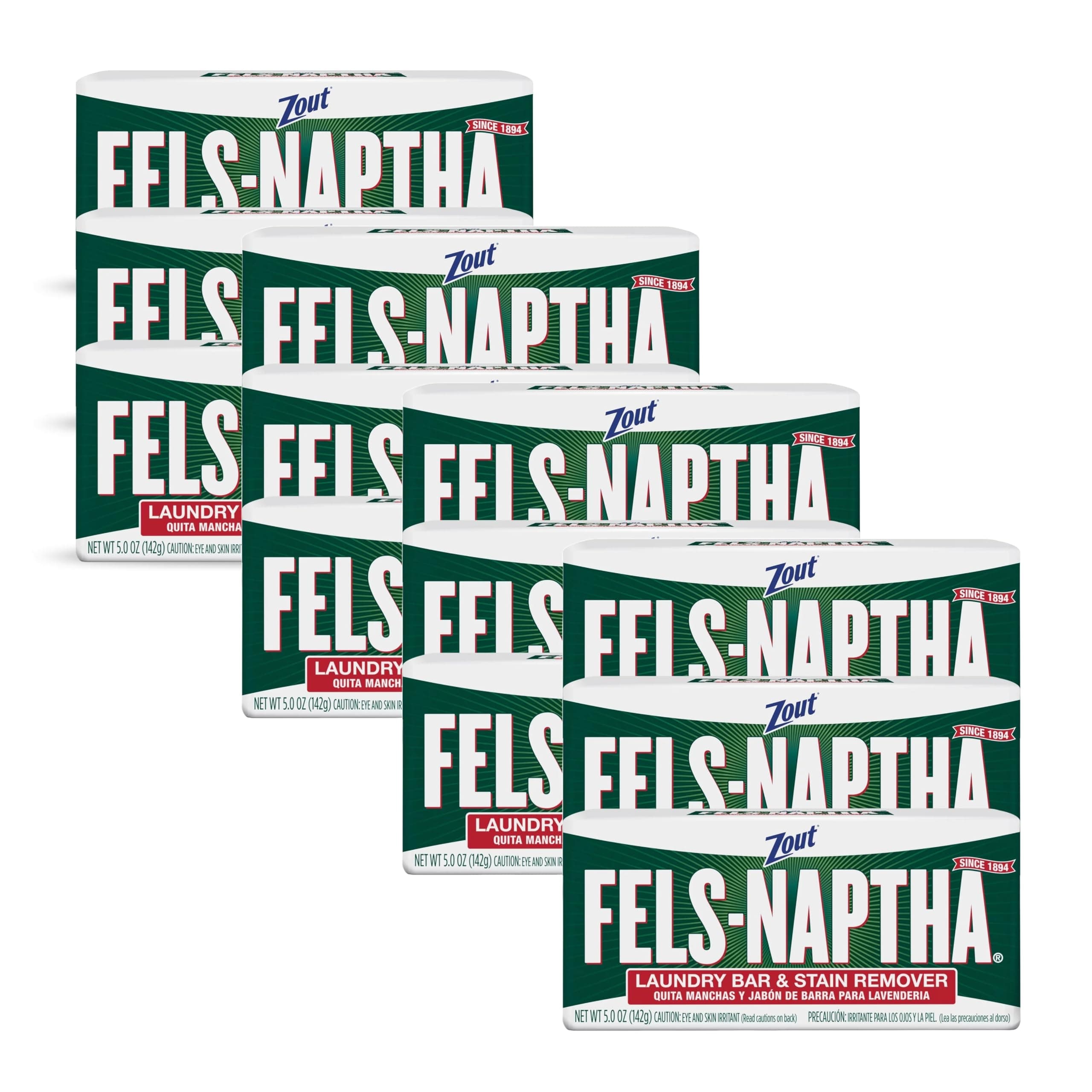 Fels Naptha Laundry Soap (Pack of 12)
