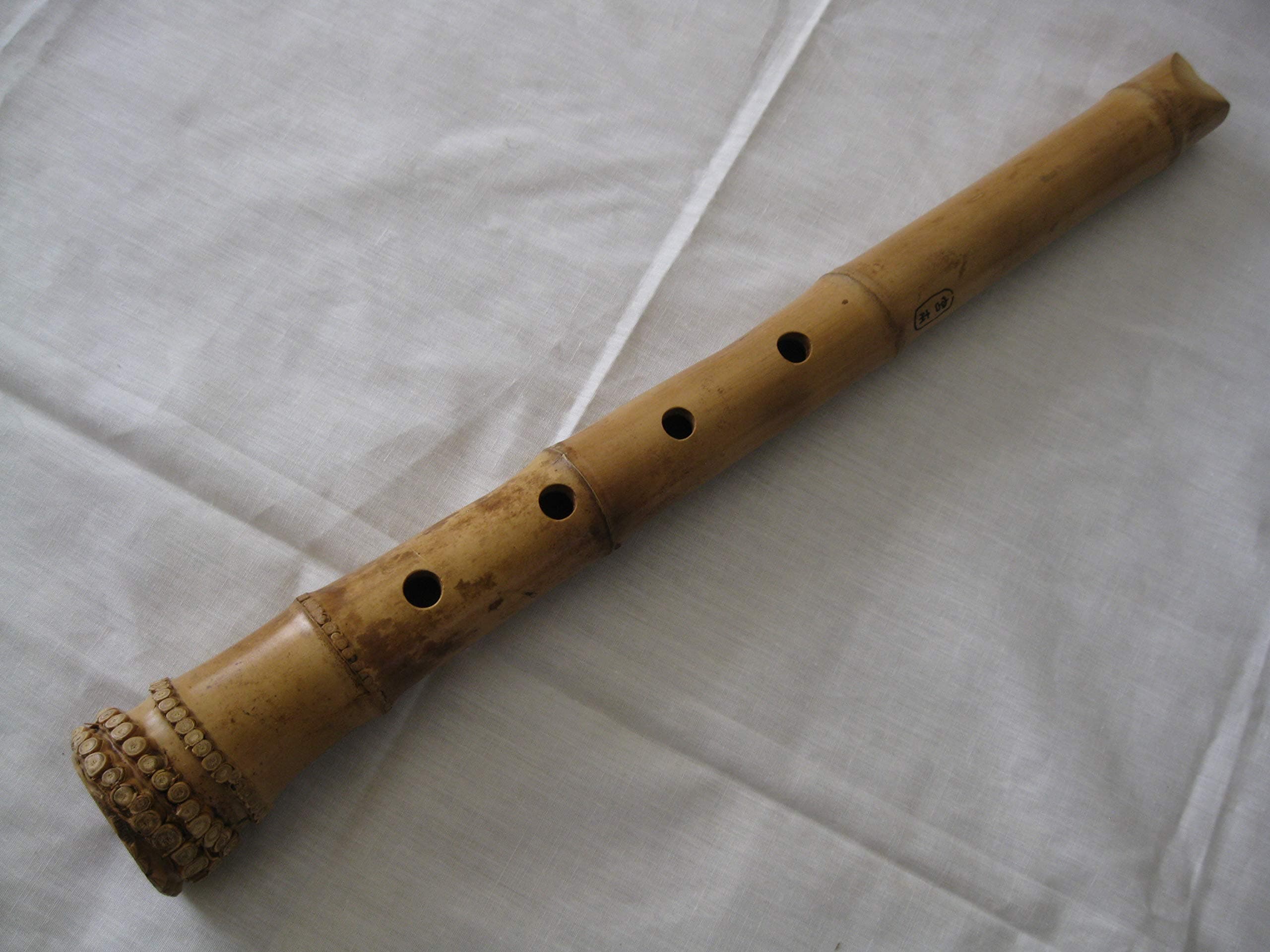 1.5 Shakuhachi with Root End , KINKO Mouth Piece - Zen Instrument / Pentatonic Notes: F/#G/#A/C/#D)