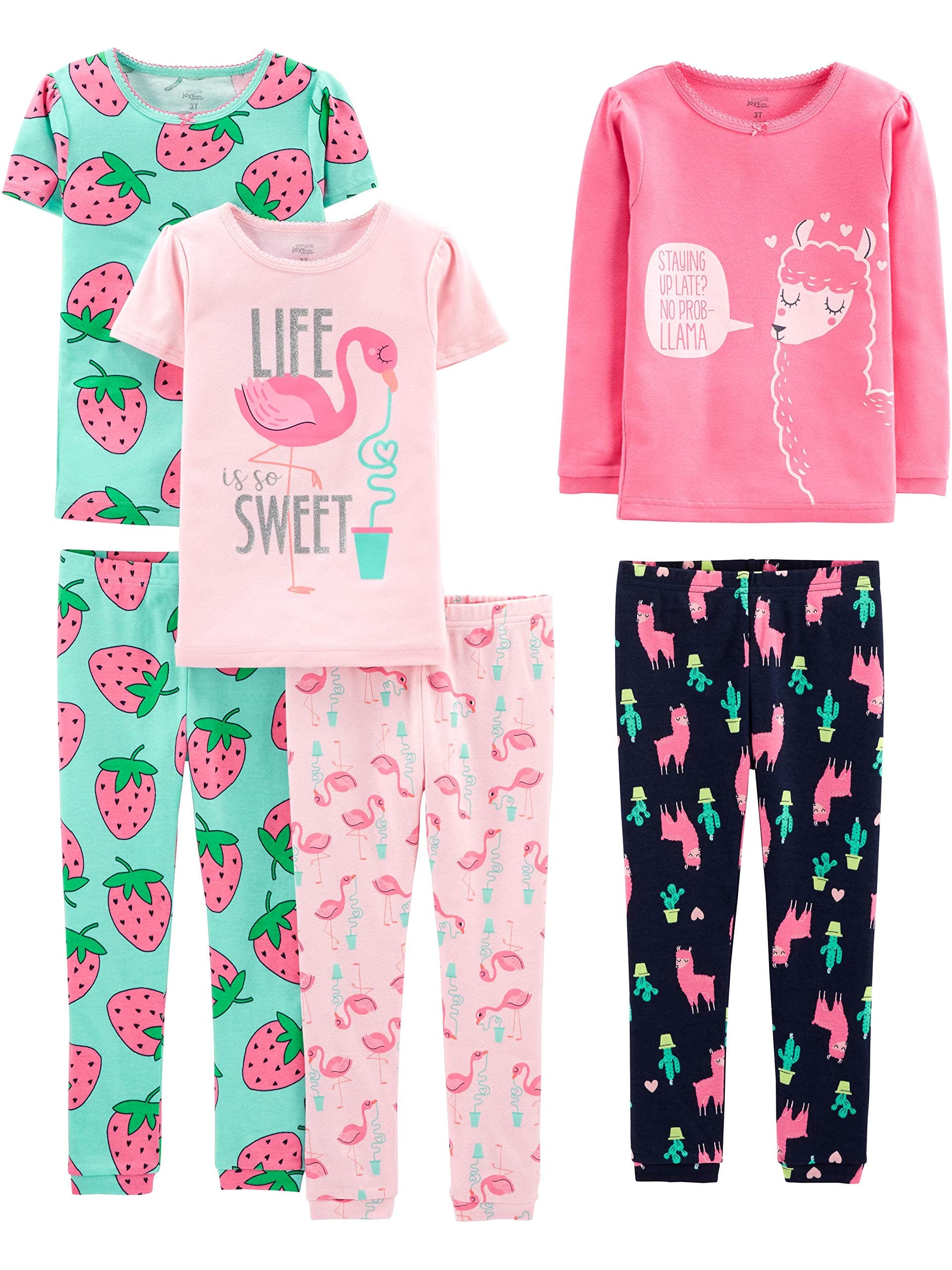 Simple Joys by Carter's Girl's Pajama Set (Pack of 3)