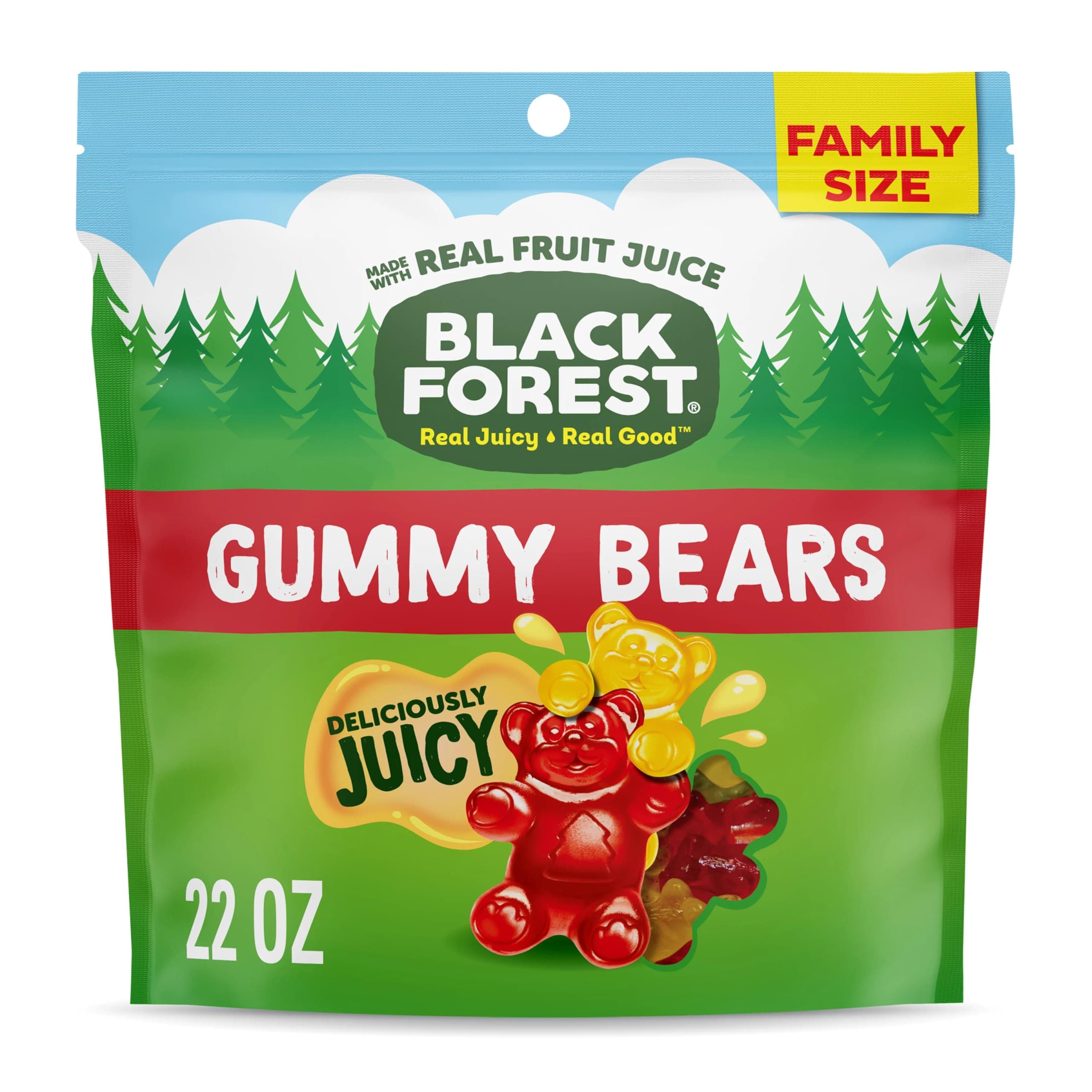 Gummy, Bears, Fruit Flavor, Deliciously Juicy, Made with Real Fruit Juice, 22 oz