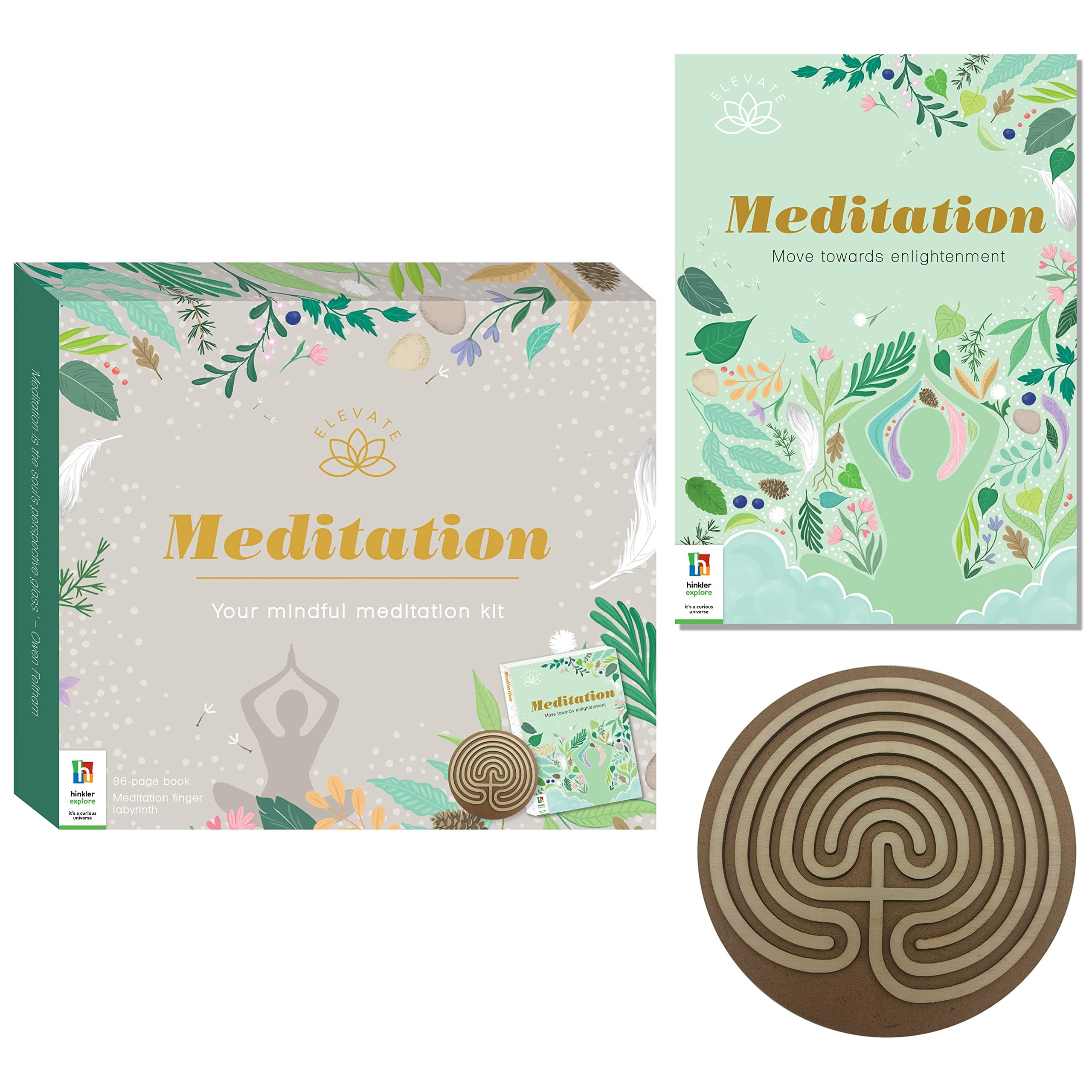 Elevate - Meditation Kit - Mindfulness Tools for Adults - Mental Health and Self Care Essentials - Meditation Aid - Finger Labyrinth - Adult Hobbies - Stress Relief and Relaxation Guide