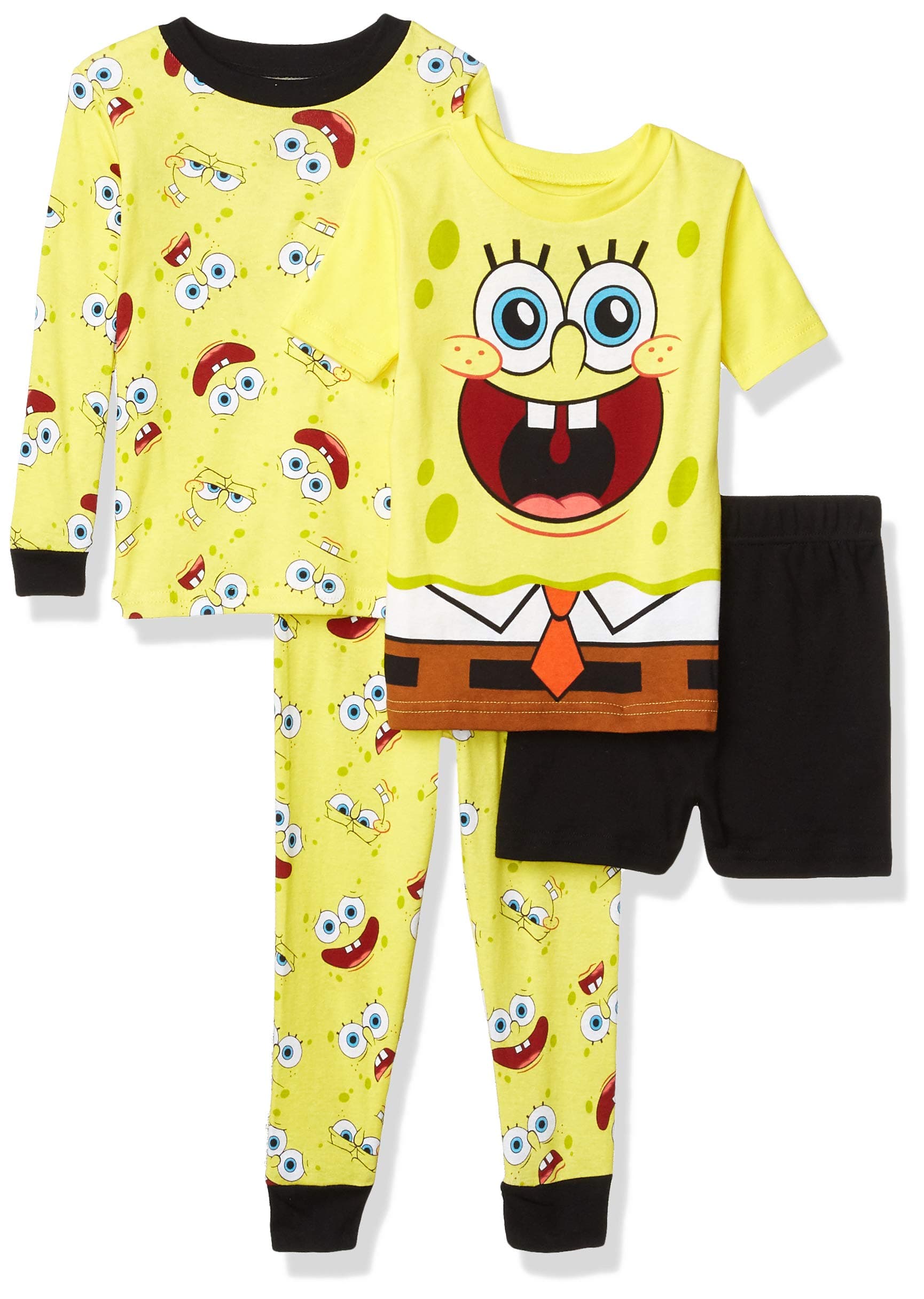 NickelodeonBoys' Spongebob Squarepants 4-Piece Cotton Pajama Set