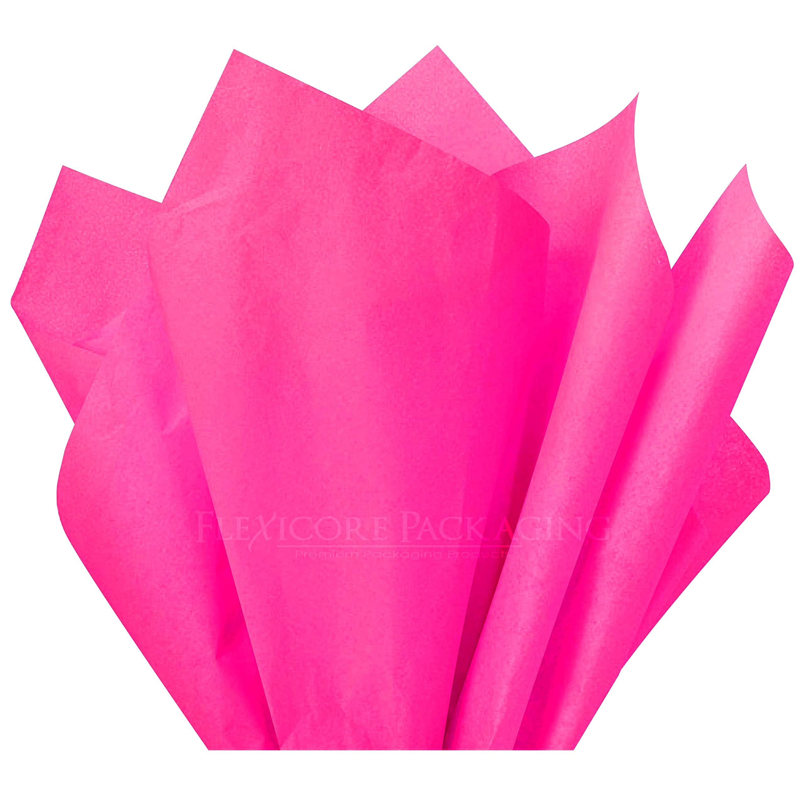 Flexicore Packaging Gift Wrap Tissue Paper | Size: 15 Inch X 20 Inch | Count: 100 Sheets | Color: Azalea Pink