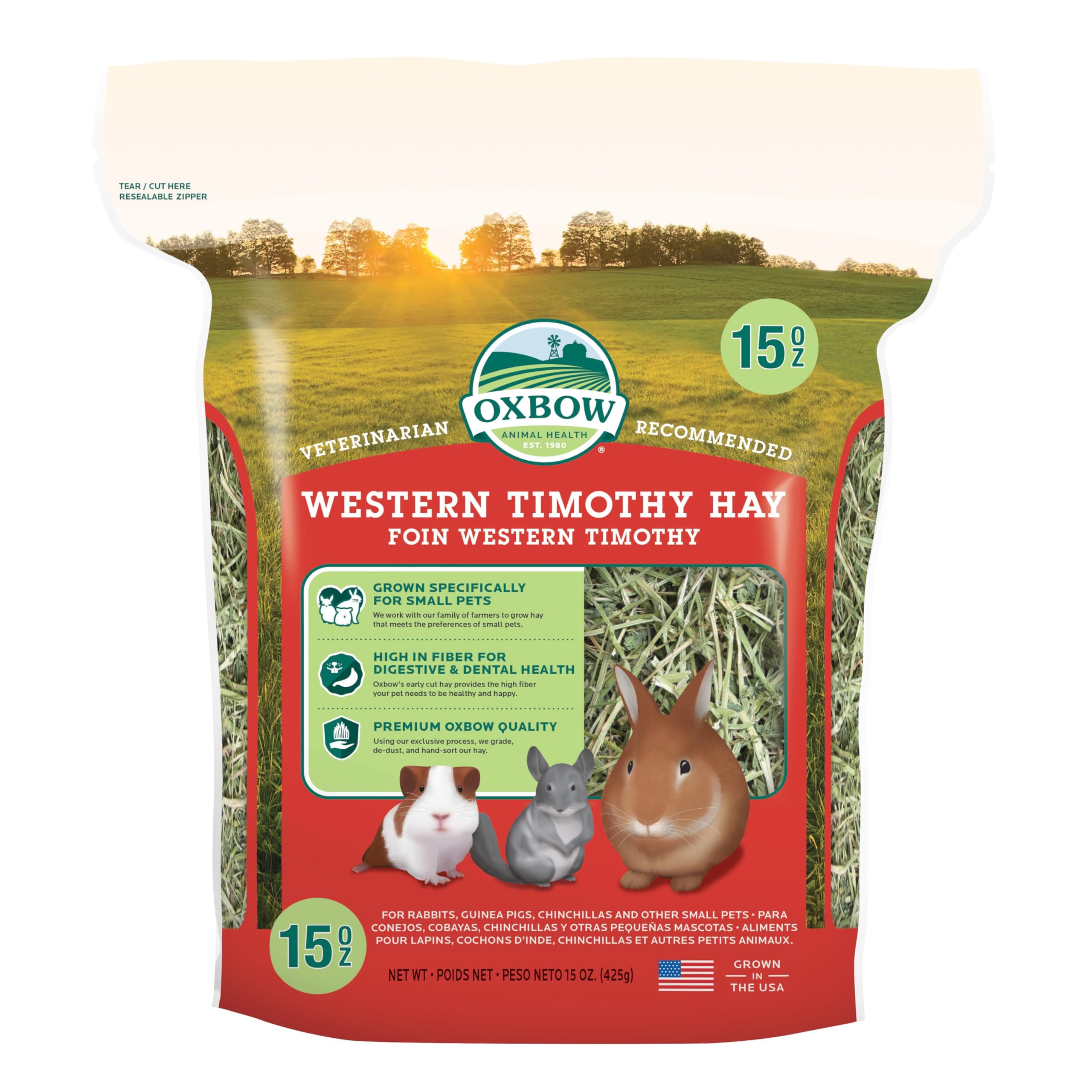 Petlife Oxbow Western Timothy Hay for Small Pet, 425 g