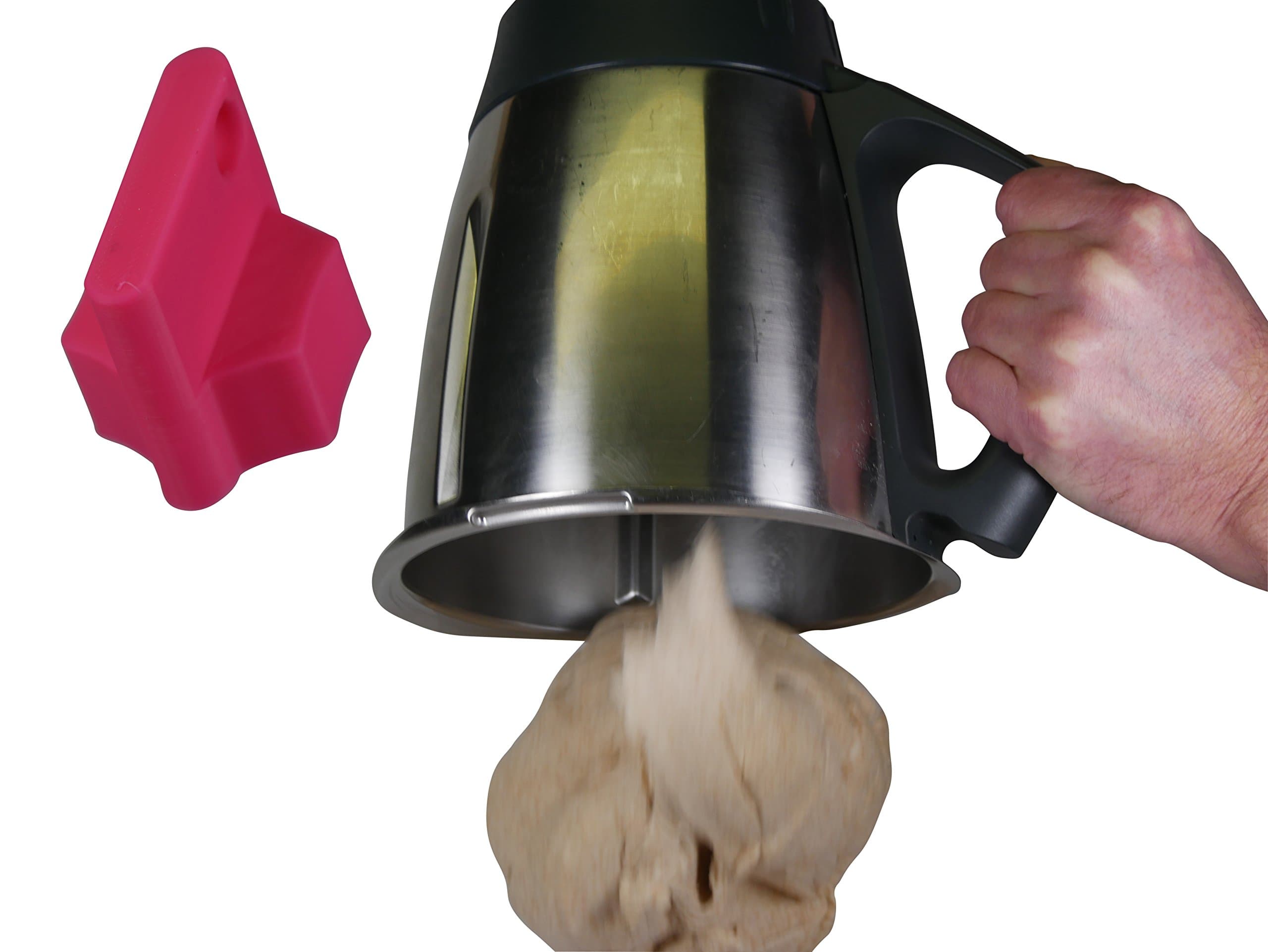 Plastic dough remover for the Thermomix TM5, rotary blade helper, pink