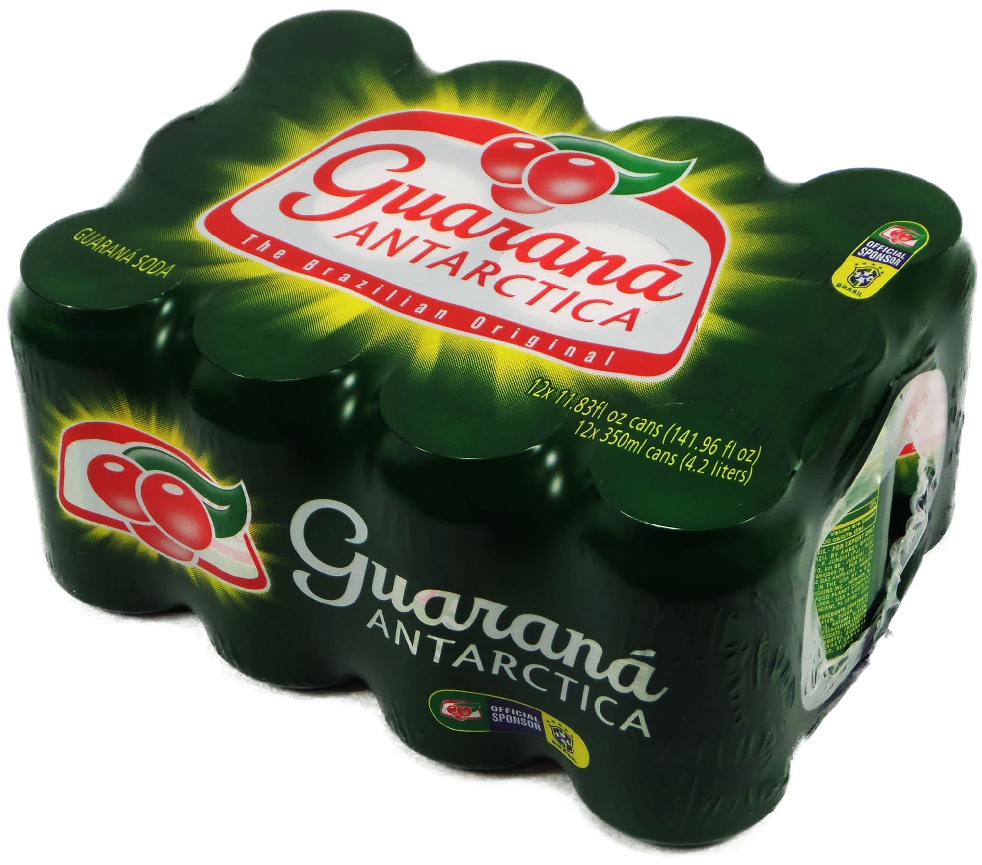 Guaraná Antárctica Soft Drink - 12 Pack - 11.83 FL.Oz - Refrigerante Guaraná Antárctica Lata 350ml - 12x1