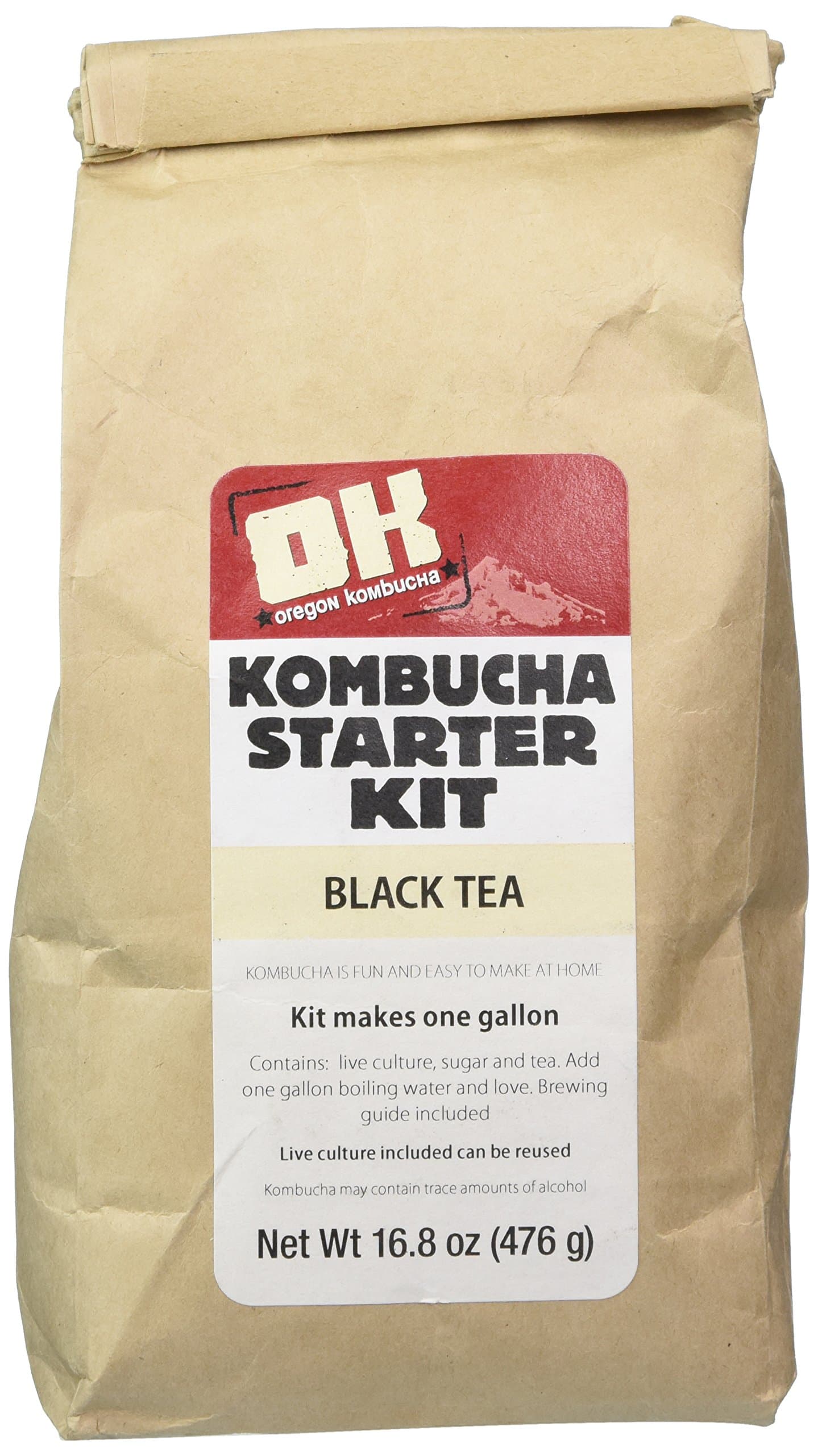 OREGON KOMBUCHA Kombucha Starter Kit Black Tea, 13 OZ