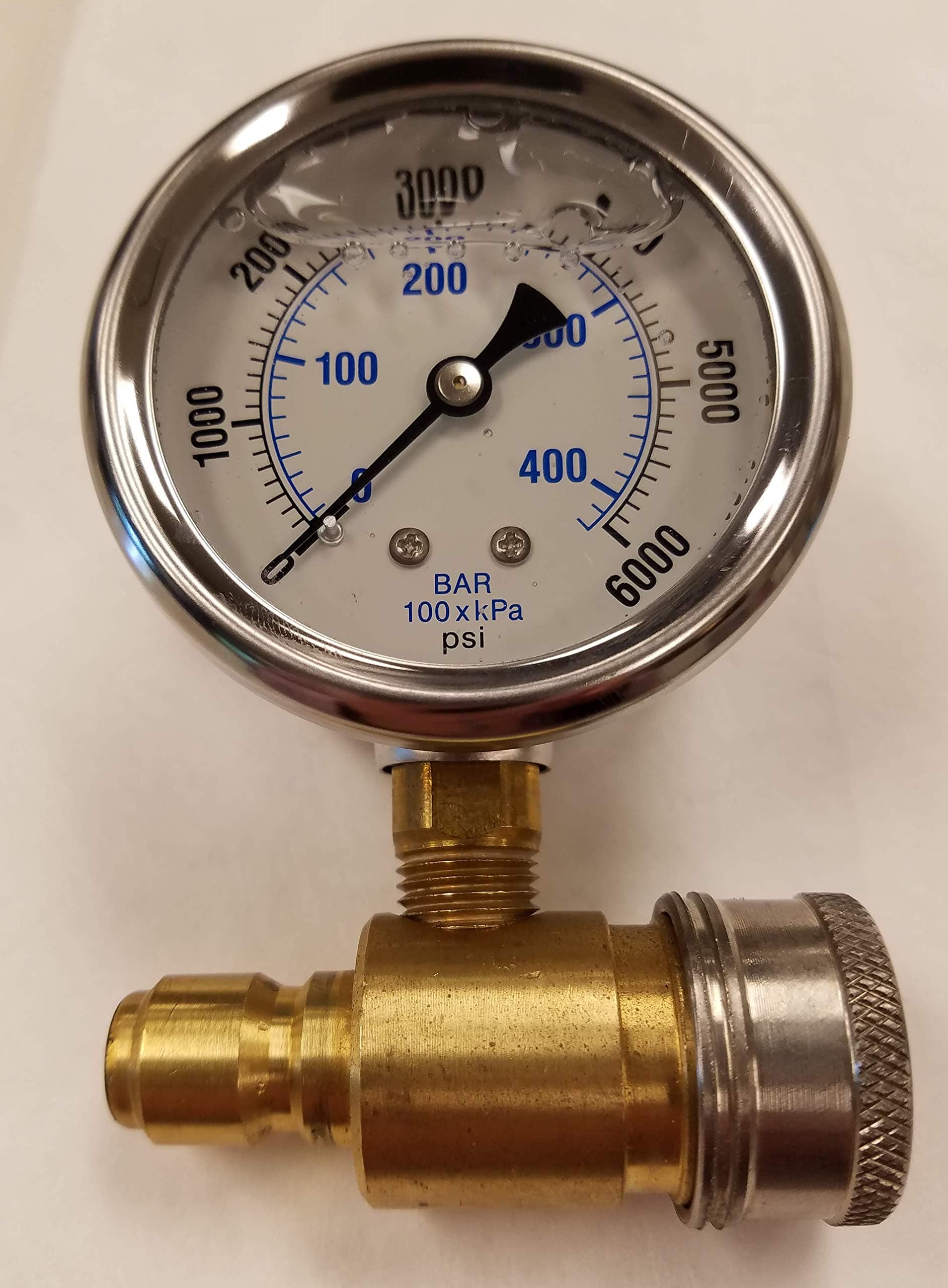 AR ANNOVI REVERBERIAR376000 A.R Quick Connect Plug Mount, Max PSI 6000, QC Pressure Gauge