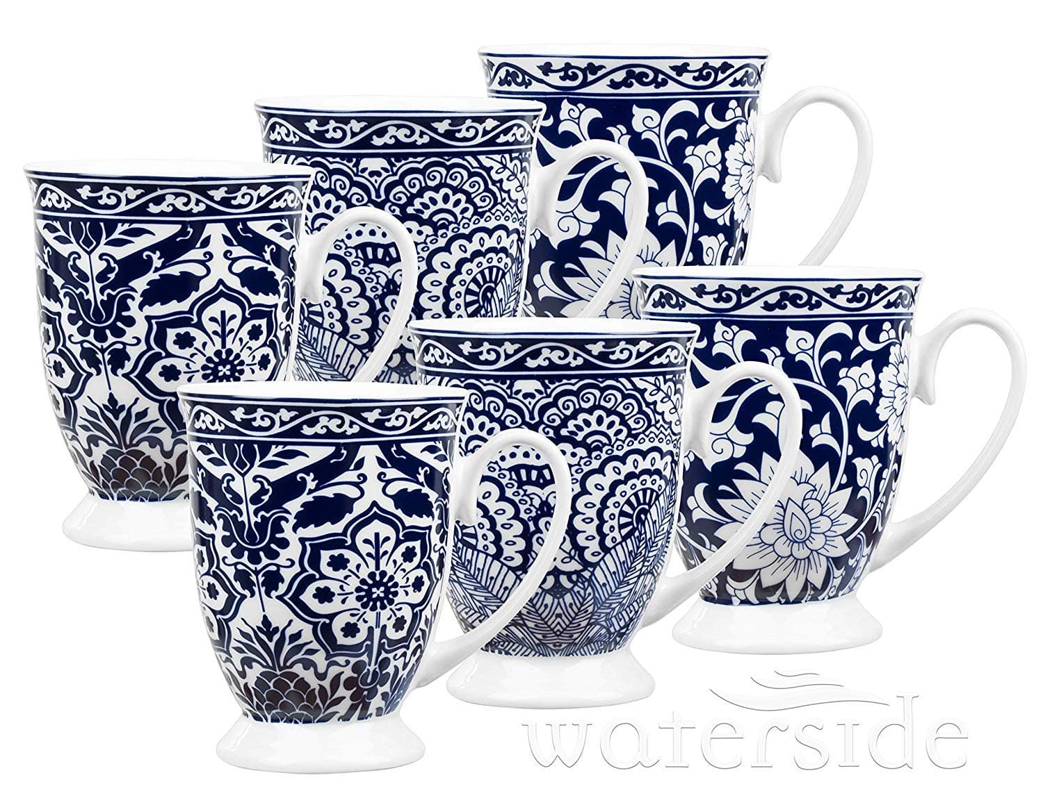 6 Piece Twilight Footed Mug Set