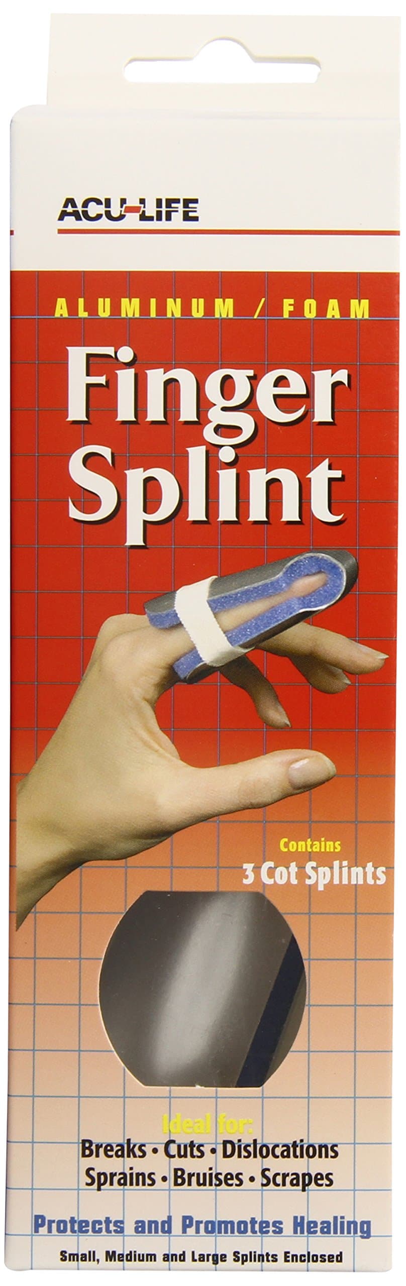 AcuLife Finger Splints - Pack of 3 Splints