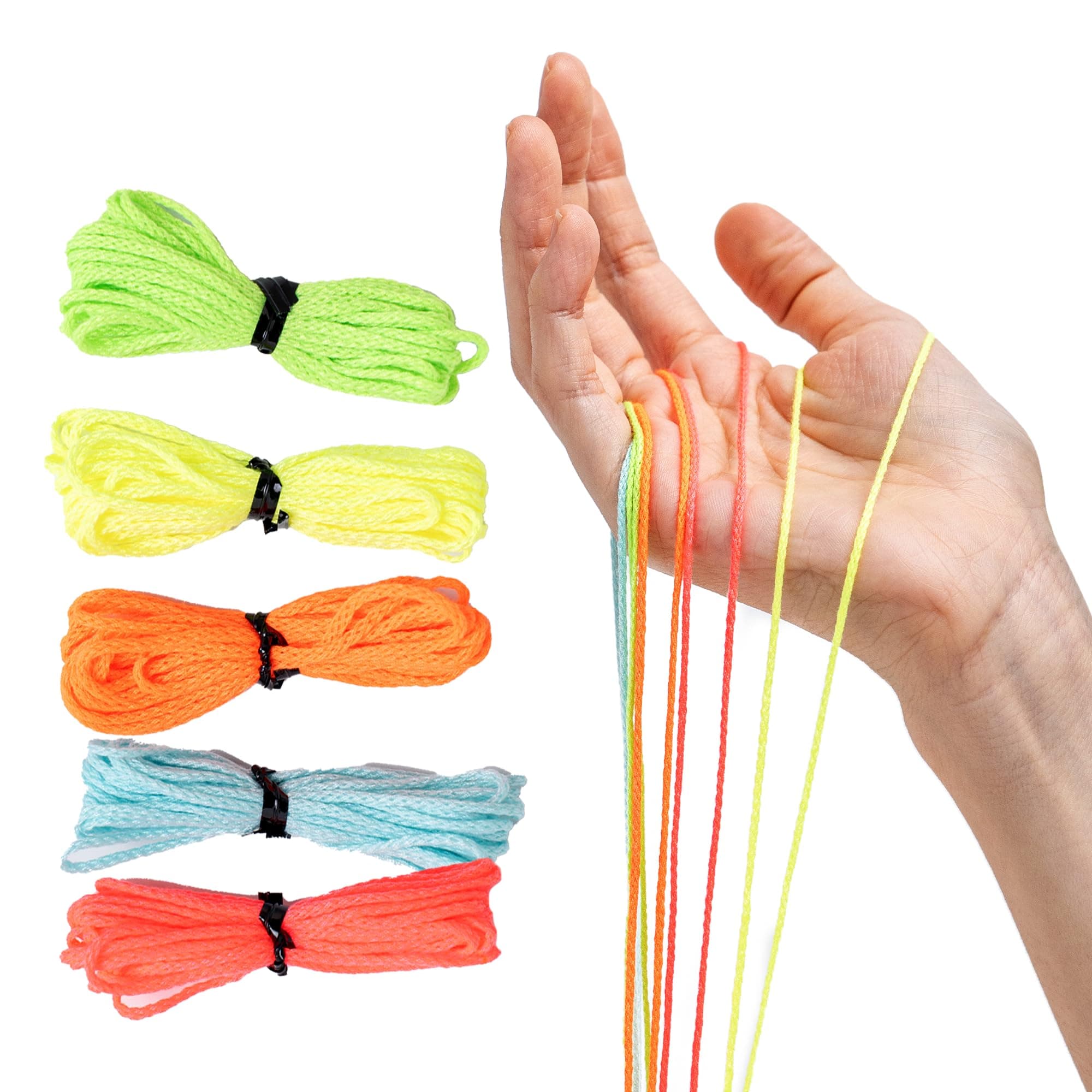 Loop Lasso® Nano UltraGlow™ String Pack - Fluorescent UV Reactive Strings, Viral Fidget Toy Gadgets & Music Festival Rave Dance Accessories