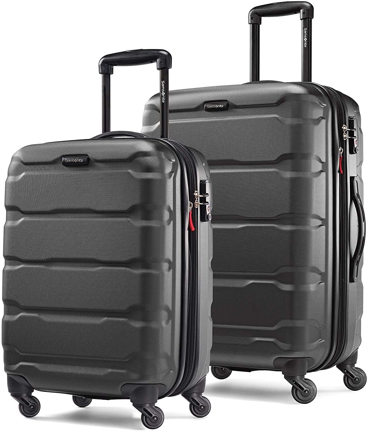 Omni PC Hardside Expandable Luggage with Spinner Wheels, Black, 2-Piece Set (20/24)