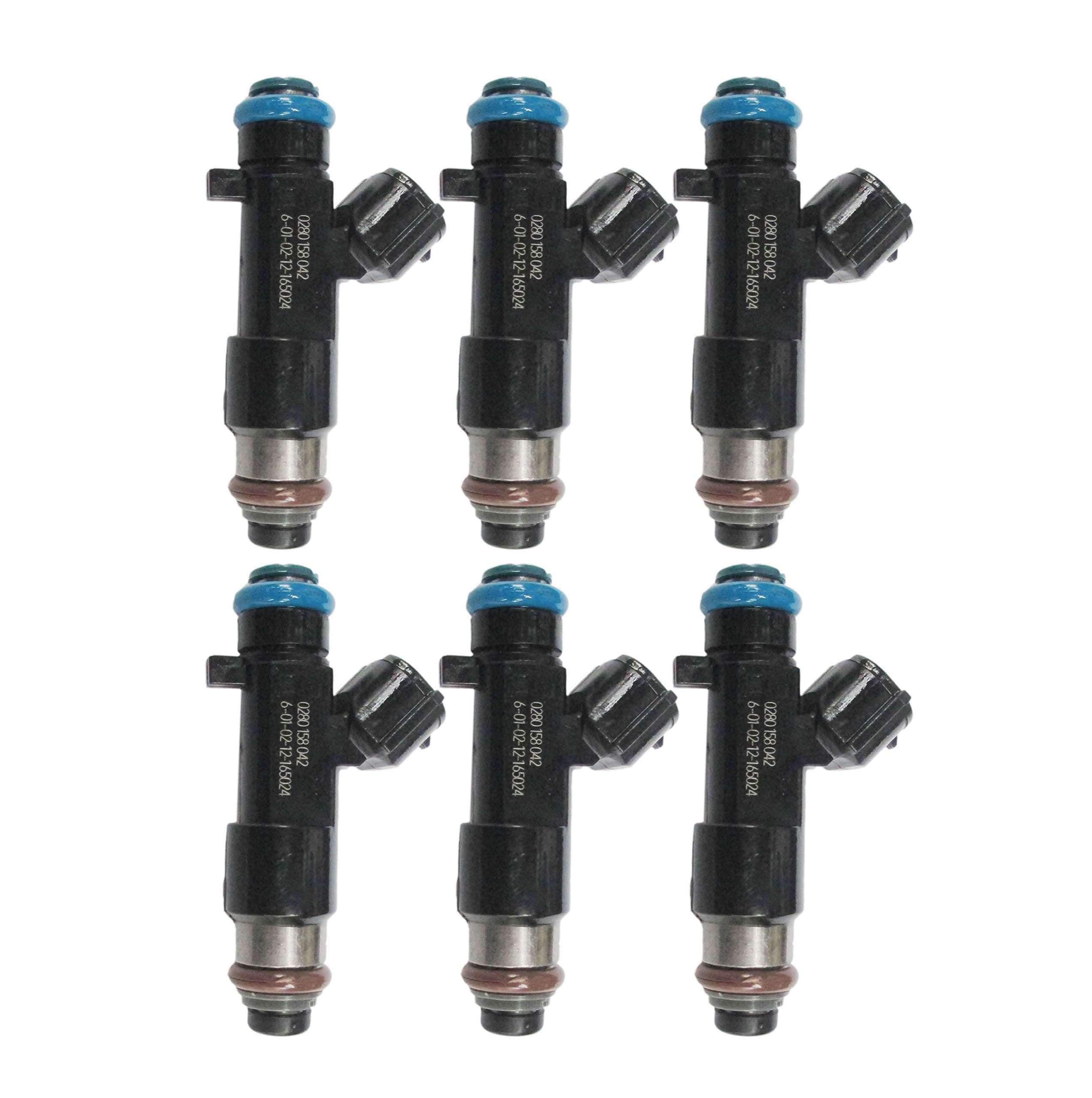 0280158042 16600-CD700 842-12327 6X Fuel Injectors Fits for NISSAN 03-06 350Z 04-07 Murano VQ35DE 16600 CD700 16600CD700, 16600CD701 84212327 FJ828, 1550458 16600CD70A