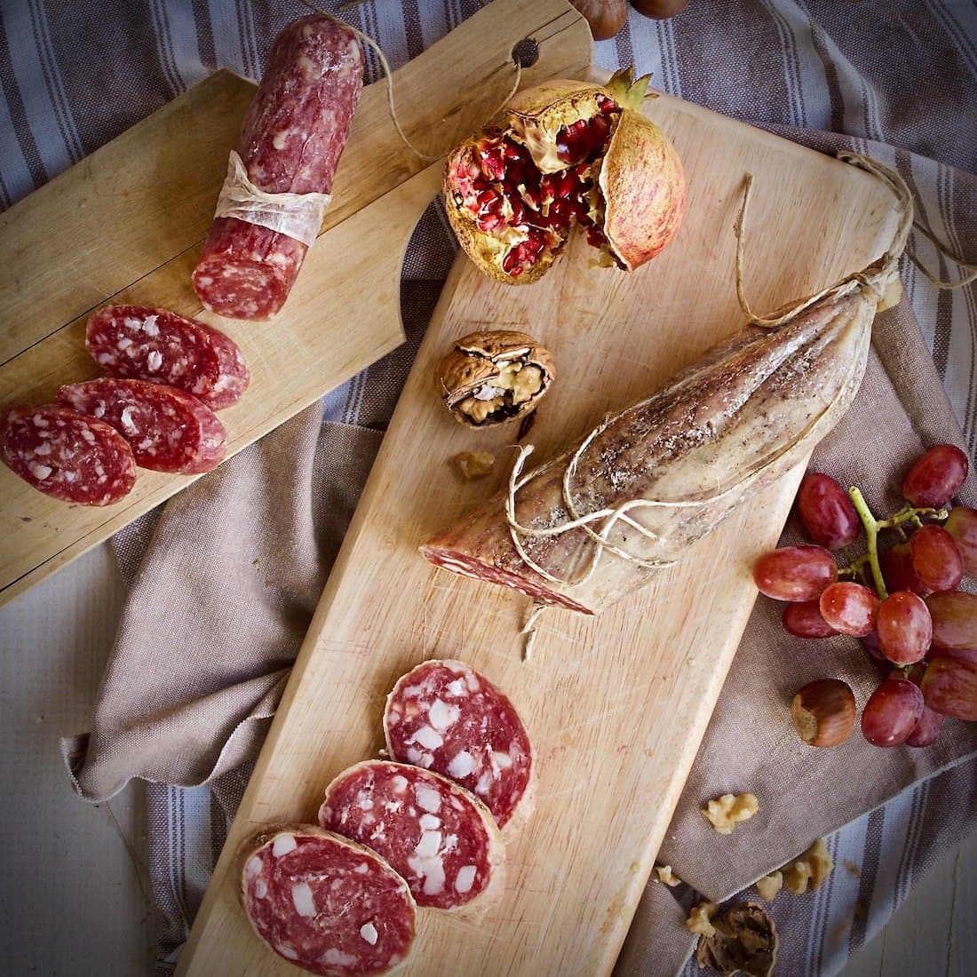 Italian Salami Emiliano and Strolghino Salami of Culatello - Made in Italy - Selected with Love in Italy - Salame Emiliano e Strolghino Selezionati