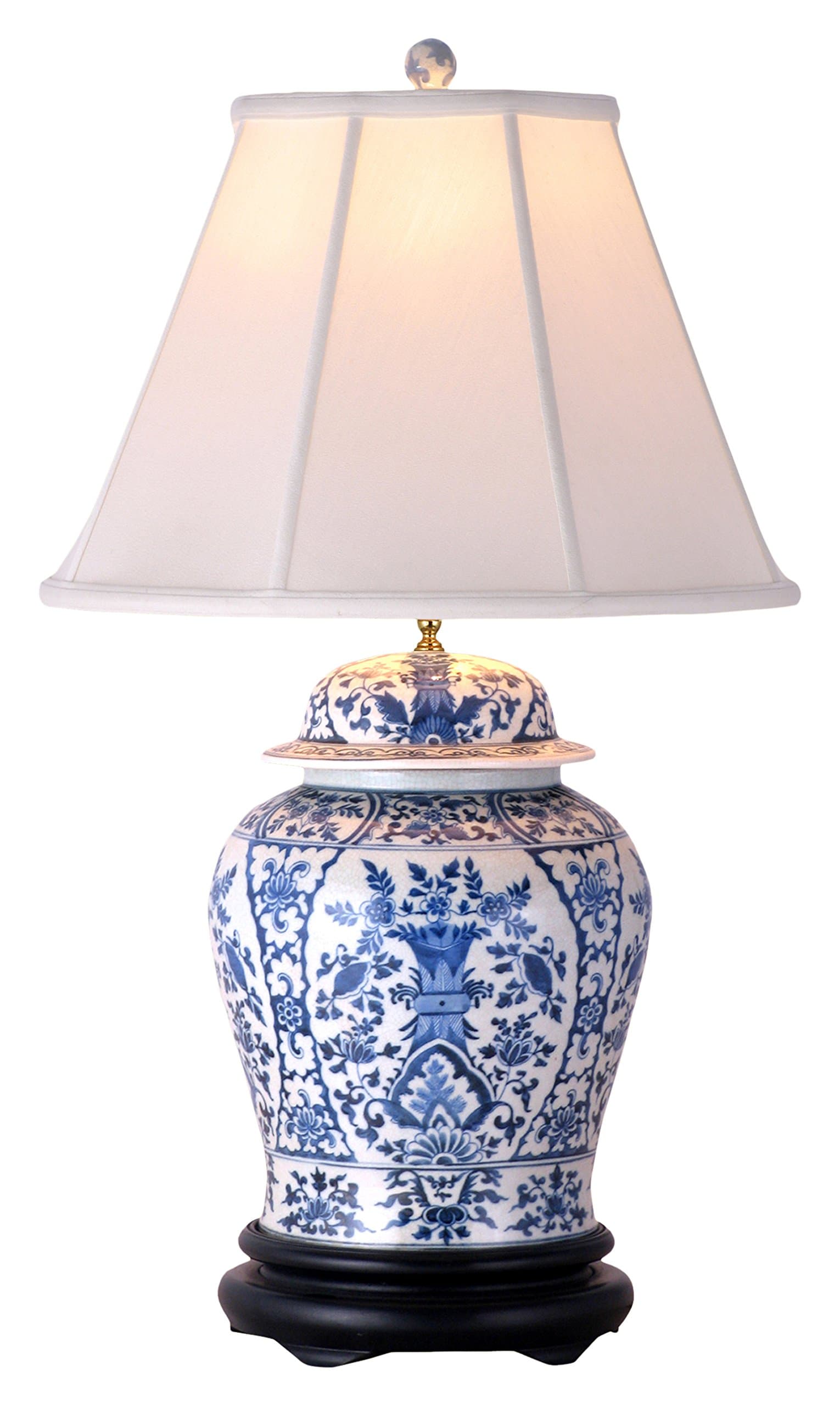 East Enterprises LPDBWG0813E Table Lamp, Blue/White