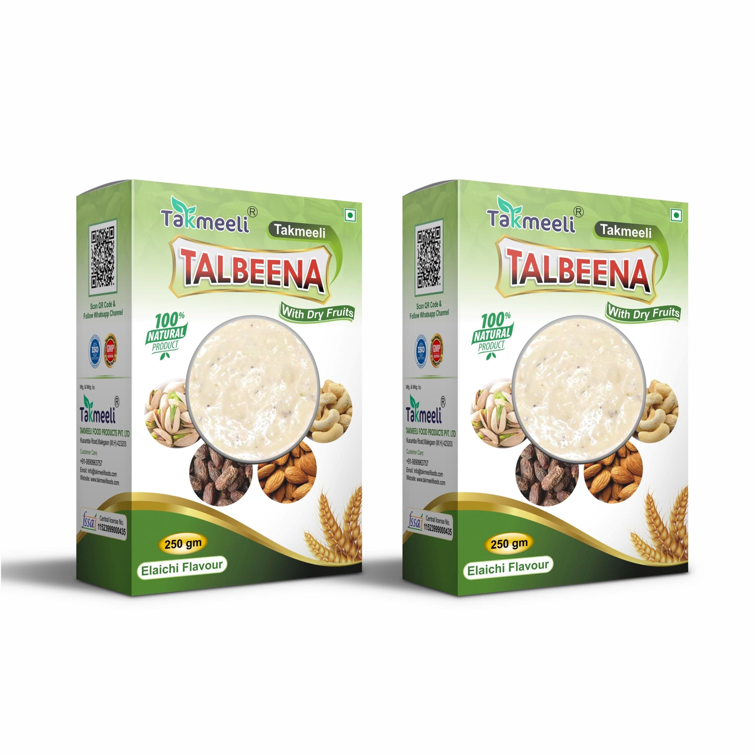 Takmeeli Talbeena With Dry Fruits (Elaichi Flavour) 500gm Pack of 2