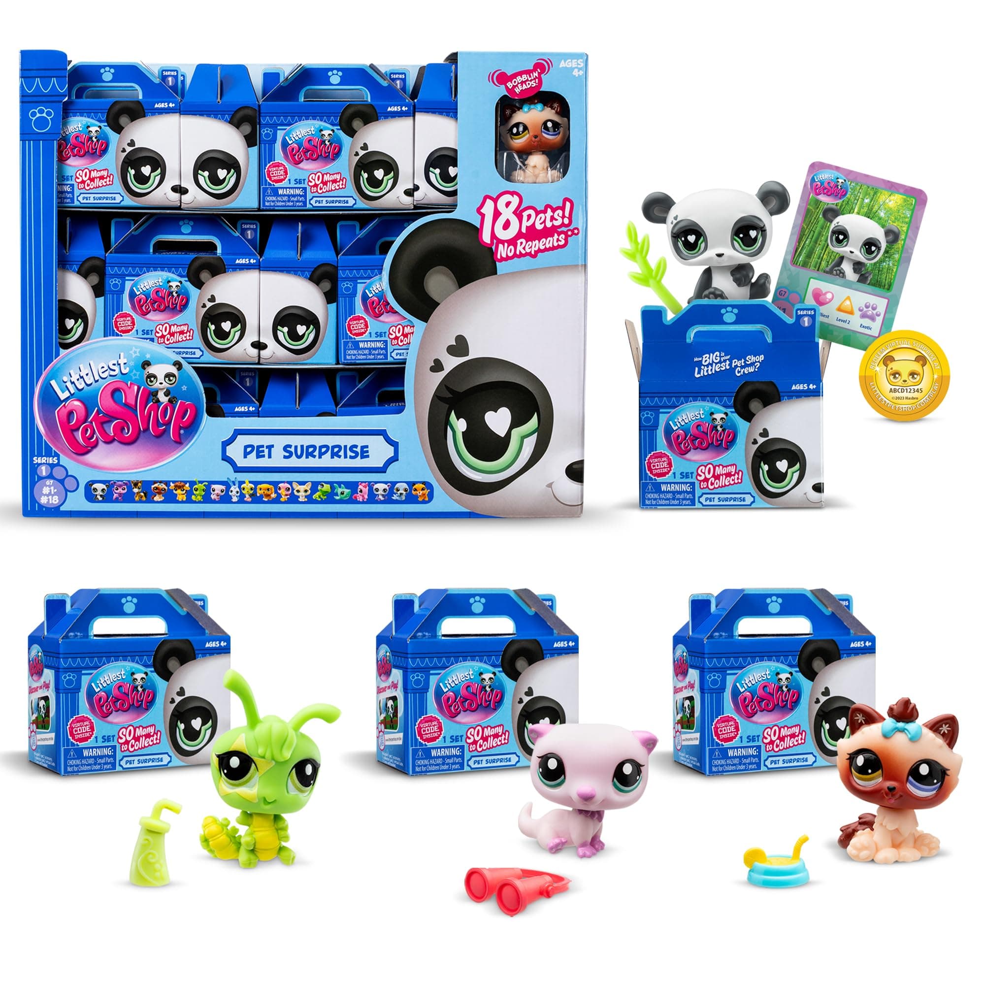 Littlest Pet Shop New Series 1 Collector Set with Original CDU with 18 Pets