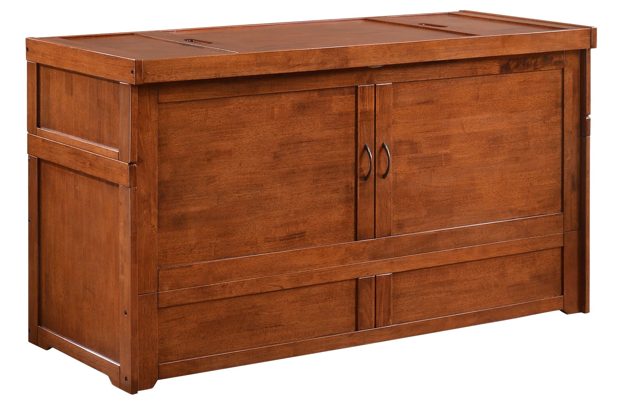 NIGHT & DAY Furniture Murphy Cube Cabinet Bed (Cherry)