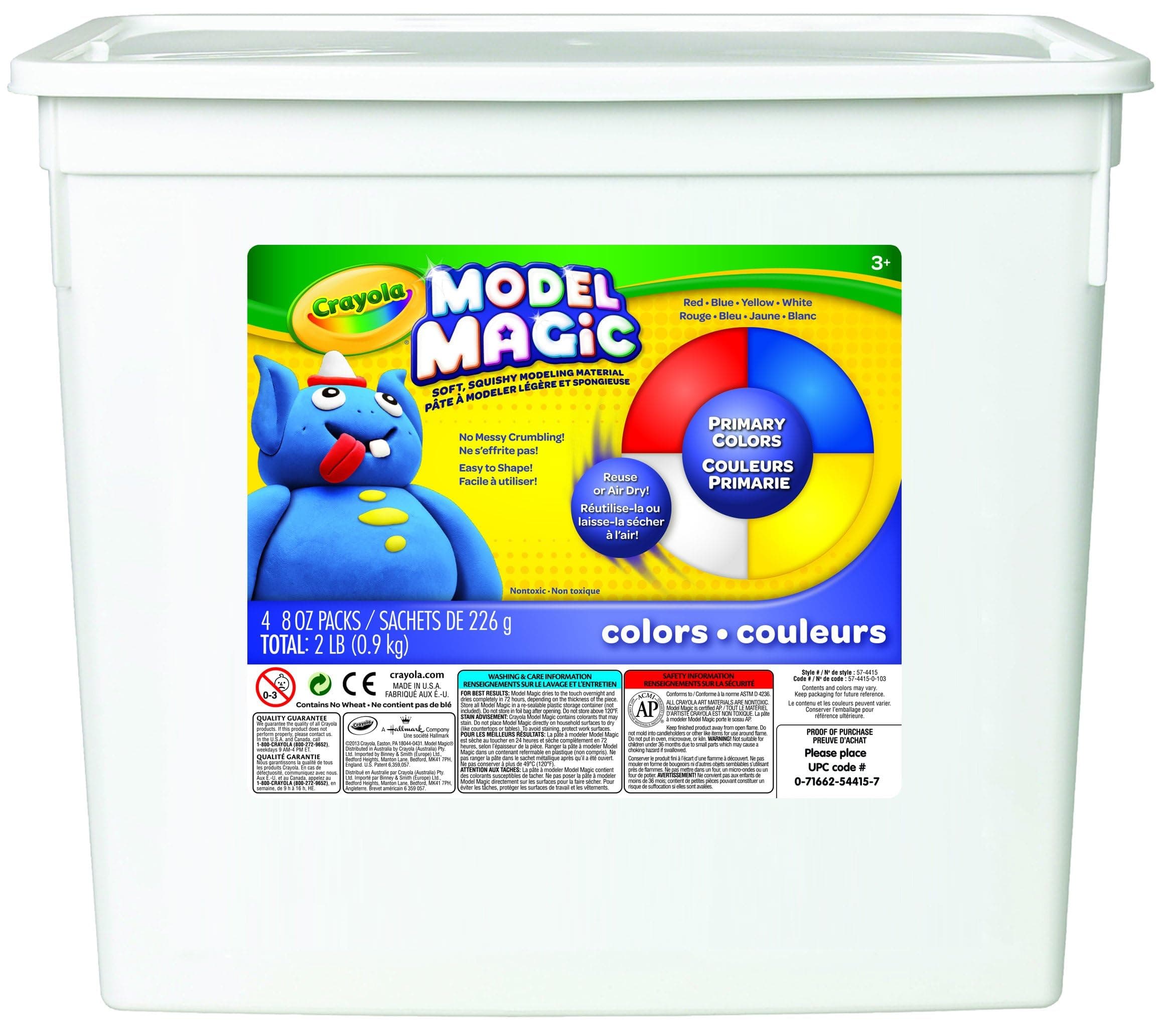 CRAYOLA Model Magic Colour Bucket - Soft Modelling Compound | Kids Arts & Crafts | Ideal For Kids Aged 3+