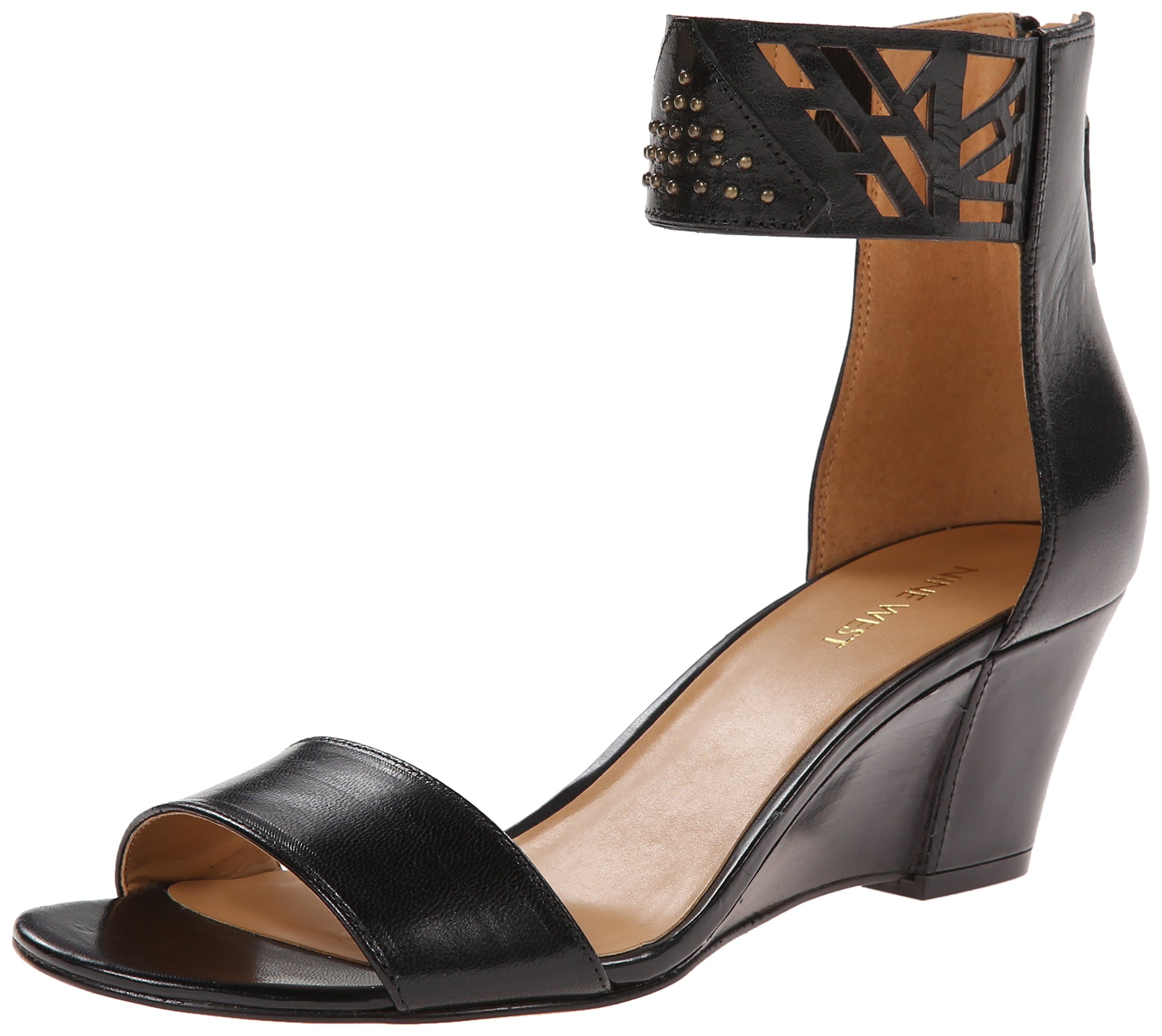 Nine West Women's Valoojan Leather Wedge Sandal