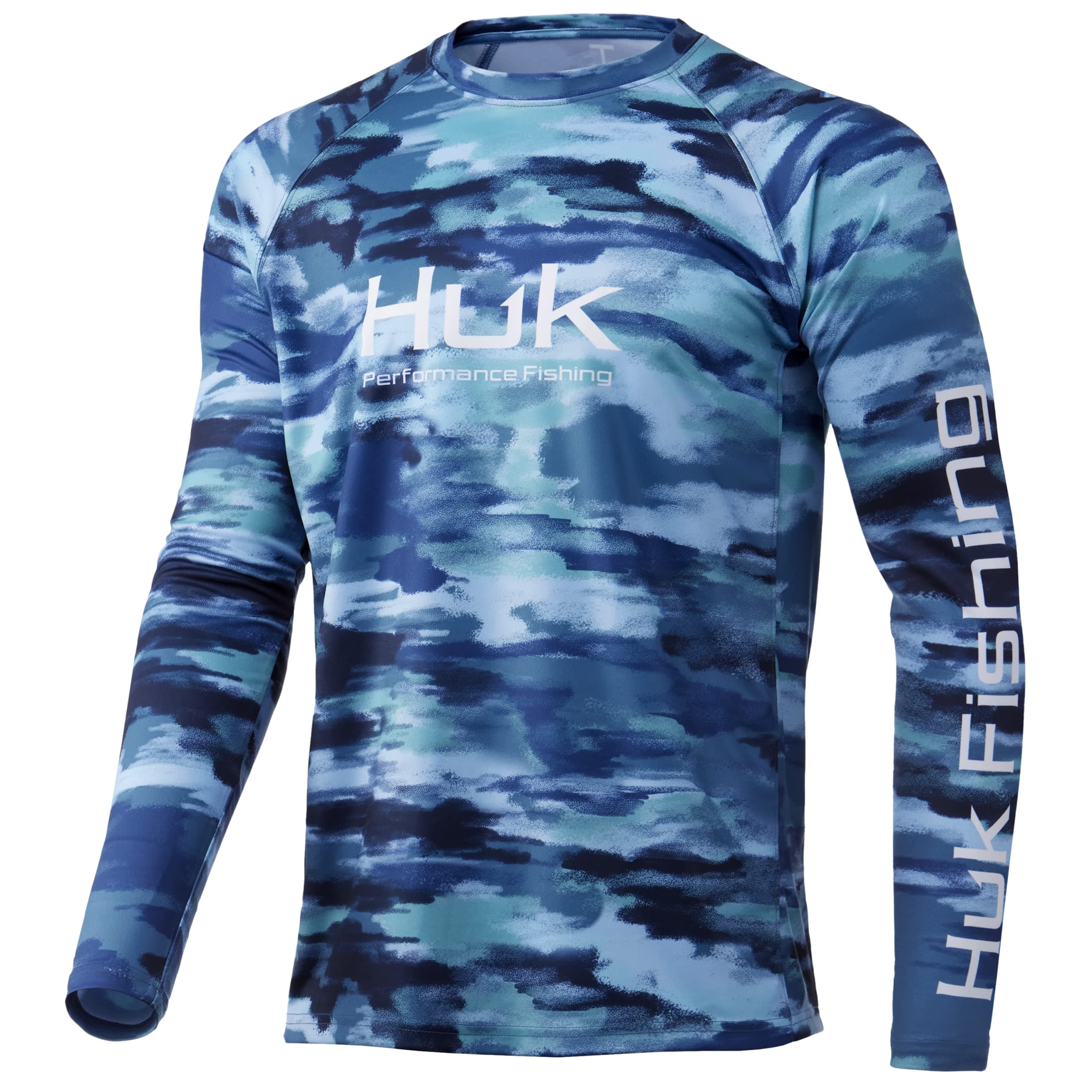HUK Men's Pursuit Camo Vented Long Sleeve 30 UPF Fishing Shirt