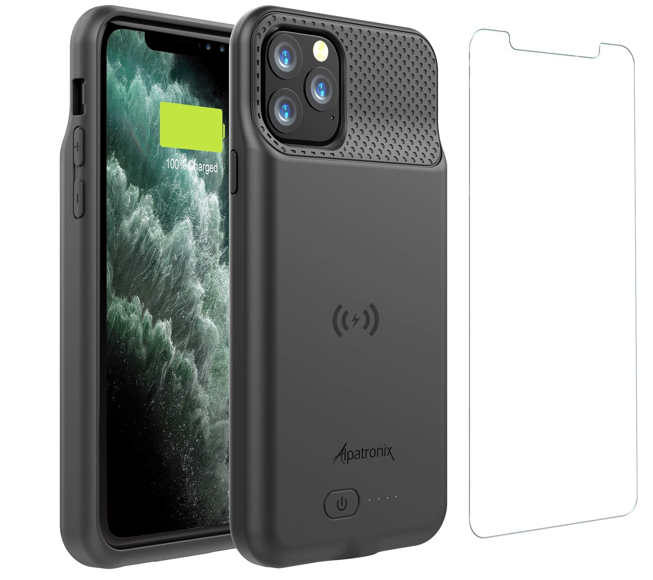 Alpatronix Battery case for iPhone 11 Pro Battery Case, 4200mAh Slim Portable Protective Extended Charger Cover with Wireless Charging Compatible with Apple Pay, CarPlay - BXXI Pro - (Black)