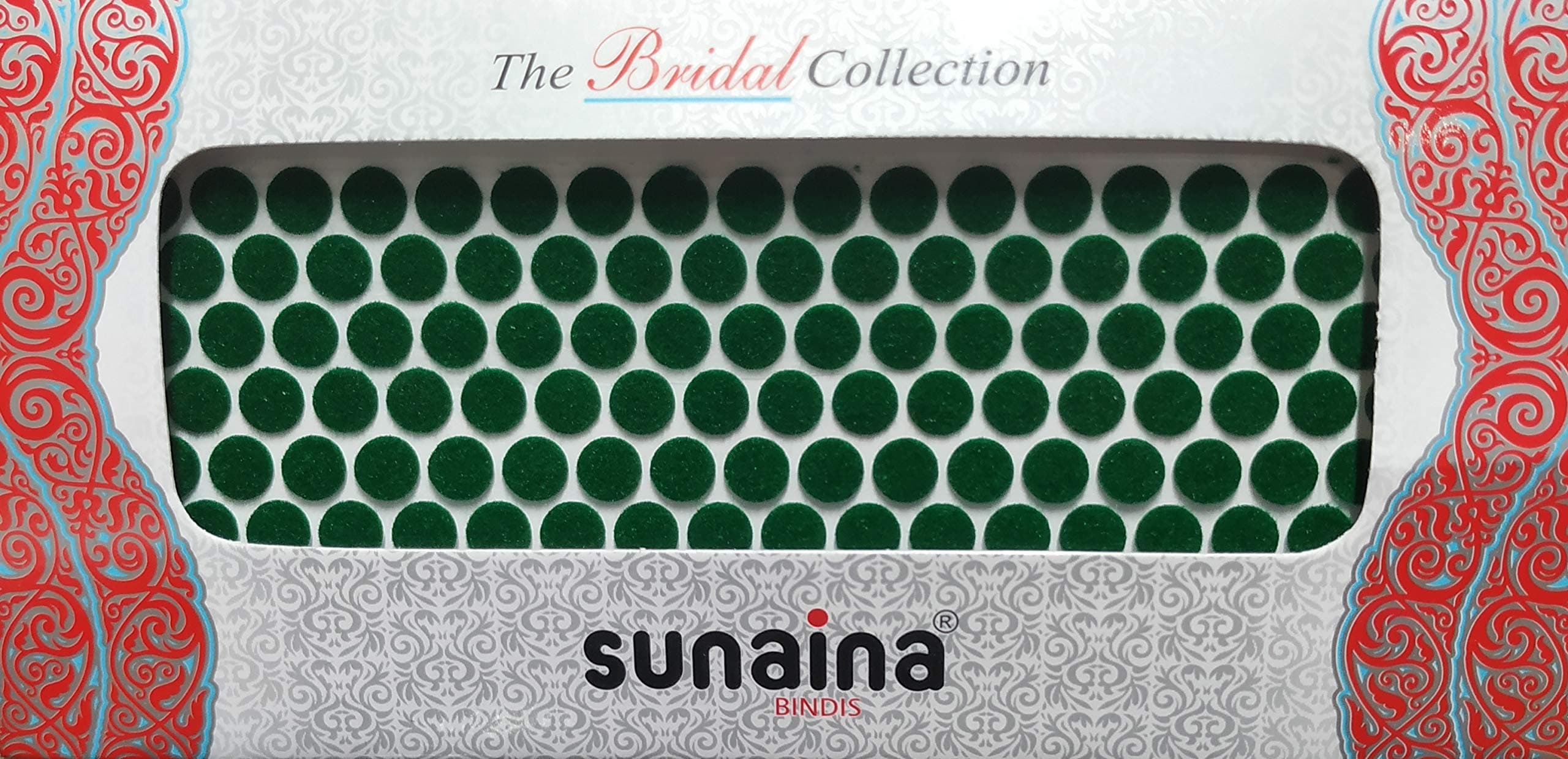 Sunaina Bridal Collection Green Bindi for Women (size-2) (Size 7mm)