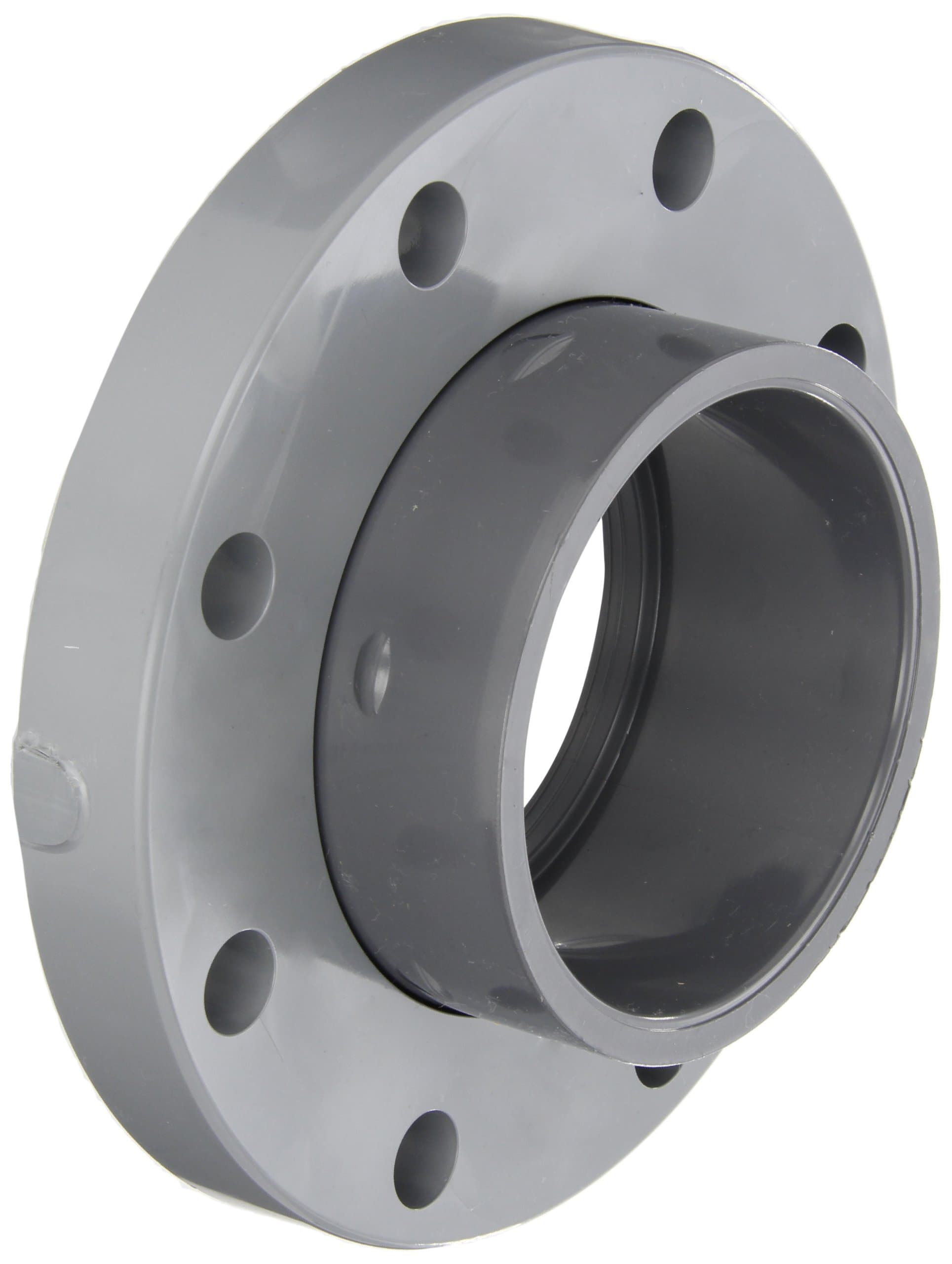 GF Piping Systems PVC Pipe Fitting, Van-Stone Flange, Schedule 80, Gray, 4" Slip Socket