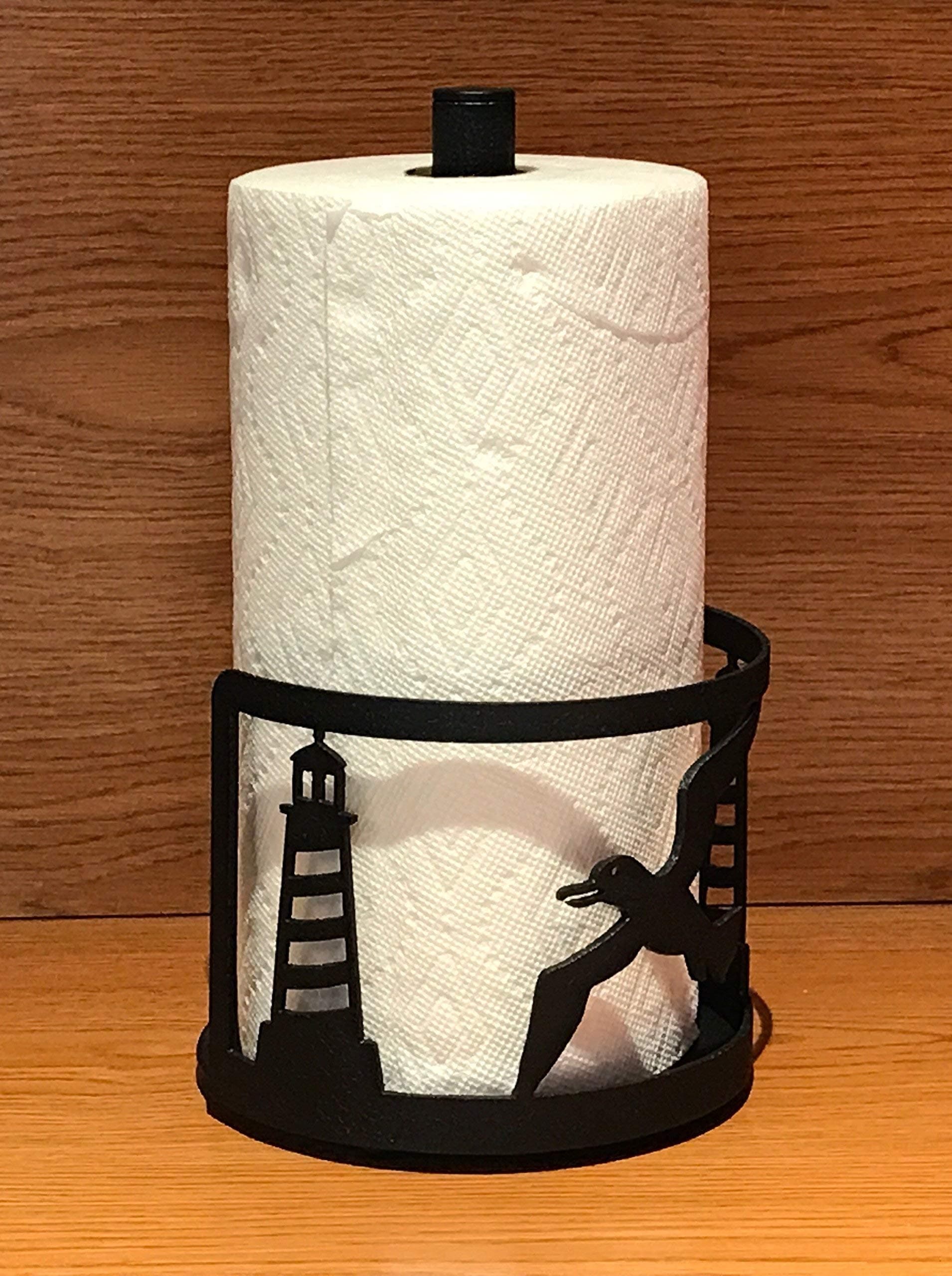 Made in USA Sea Gull Themed Steel Paper Towel Rack