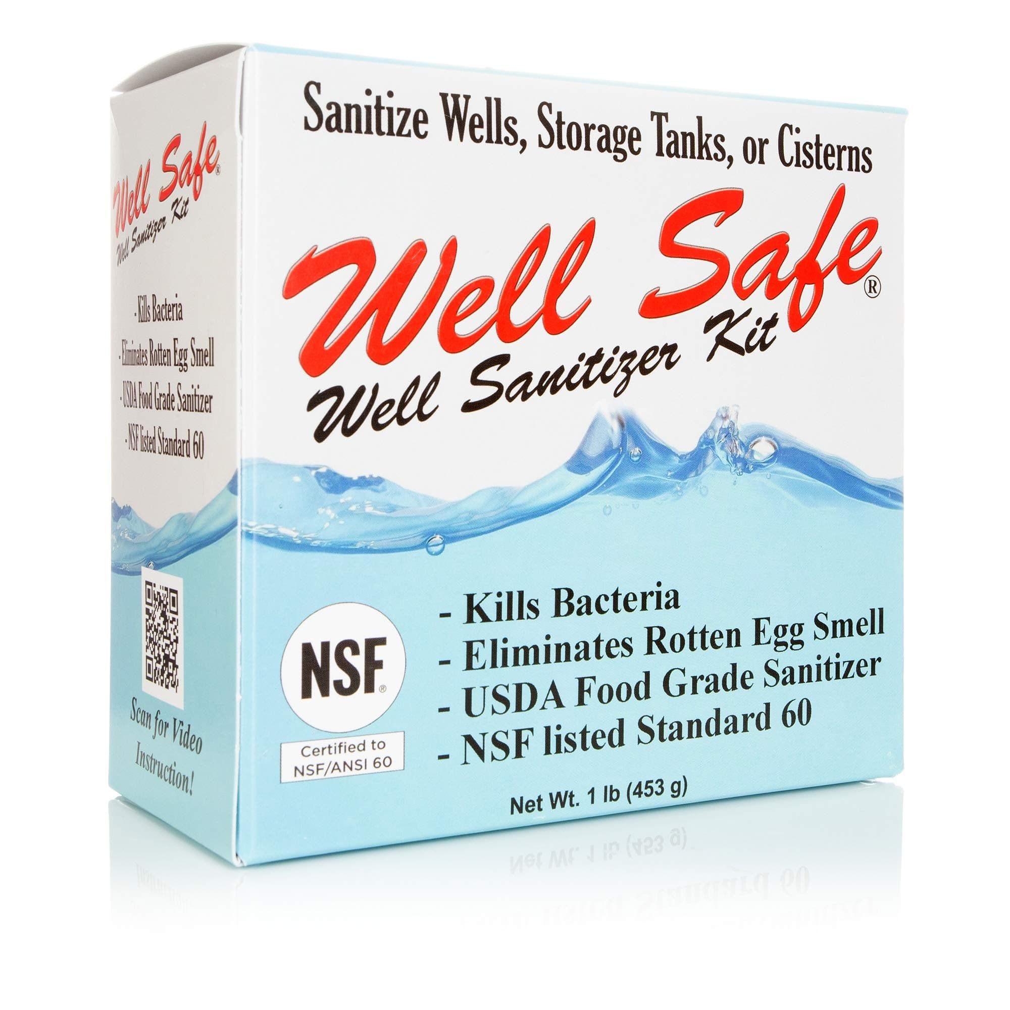 Well Sanitizer Kit - Water Purification for Wells, Storage Tanks & Cisterns - Improves Well Water Smell and Taste - Easy to Use - USDA Food Grade Sanitizer and Well Water Treatment