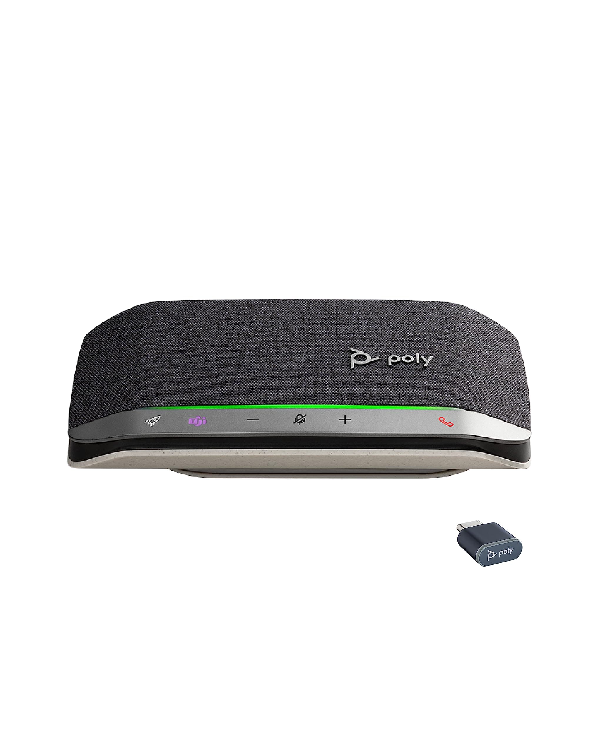 Sync 20+ Personal Portable Bluetooth Speakerphone (Plantronics) – Noise/Echo Reduction – USB-C Bluetooth Adapter - Works w/Teams (Certified), Zoom, PC, Mac, Mobile – Amazon Exclusive