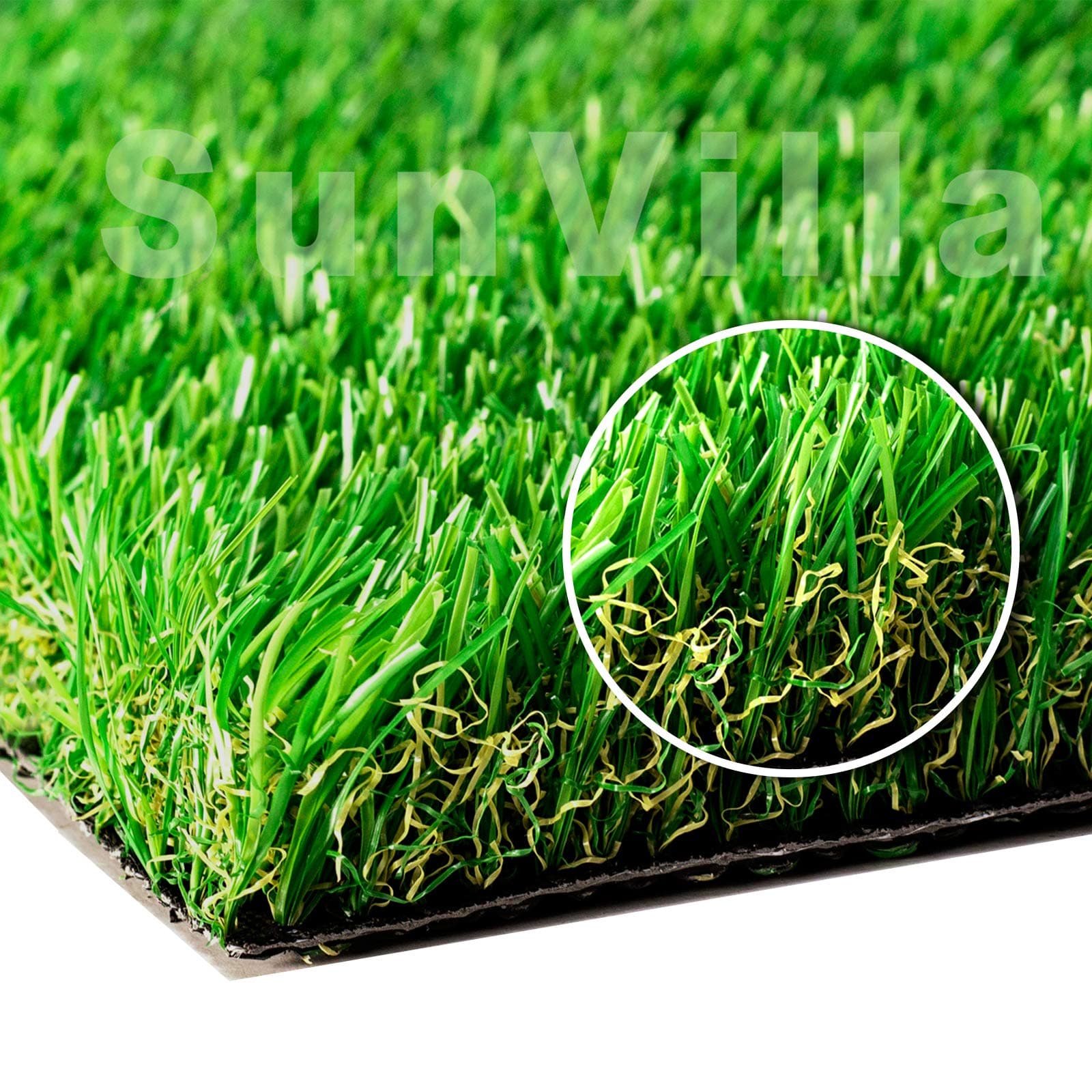 SunVillaArtificial Grass Rug Realistic Indoor/Outdoor Dog Turf Mat 6 FT X 12 FT (72 Square FT) Potty Training Rug and Replacement Garden Lawn Landscape Patio Synthetic Thick Fake Faux Grass