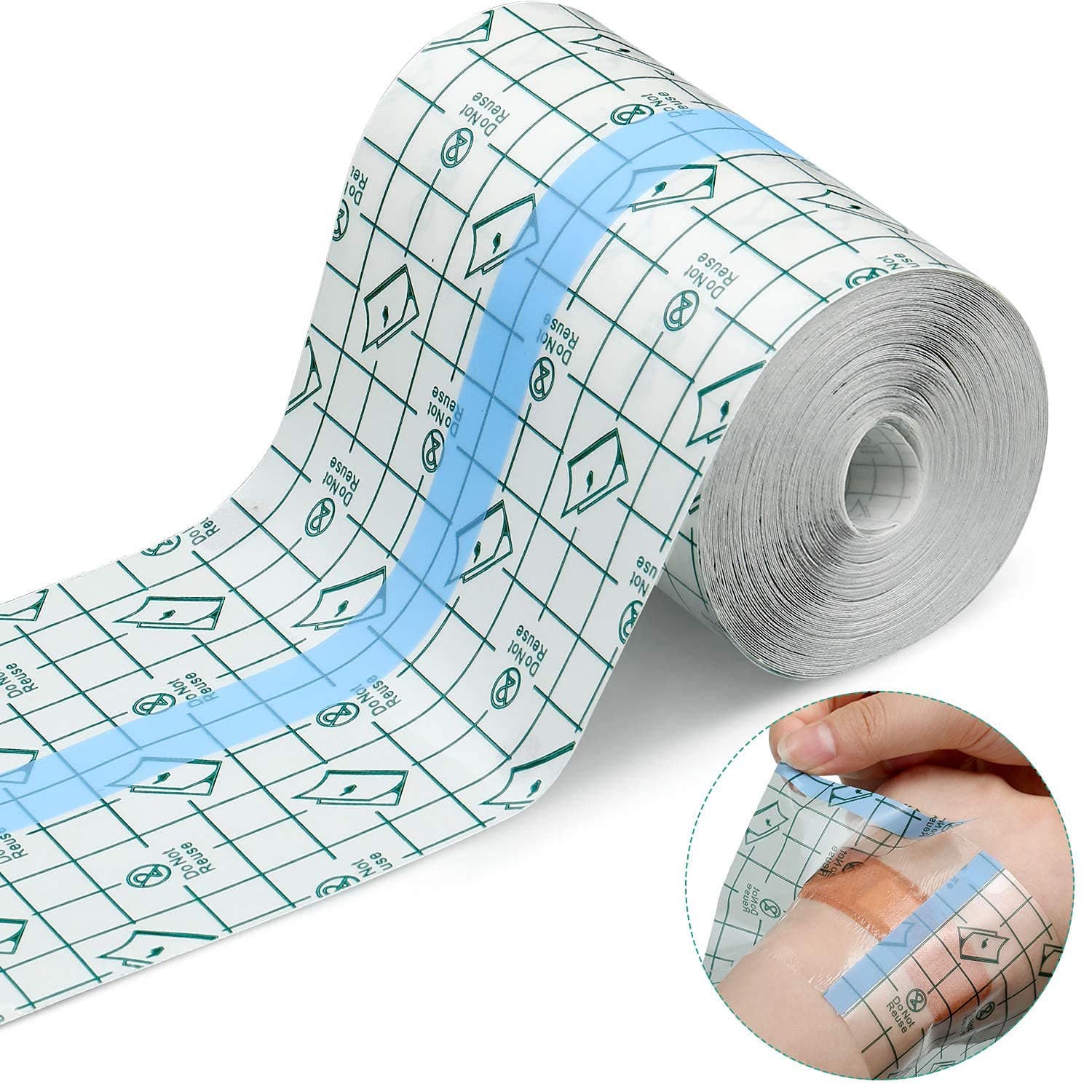 Transparent Stretch Adhesive Bandage Waterproof Bandage Clear Adhesive Bandages Dressing Tape for Tattoos & Second Skin Healing Protection Supplies (2.7inch × 393inch) (7cm×10m)