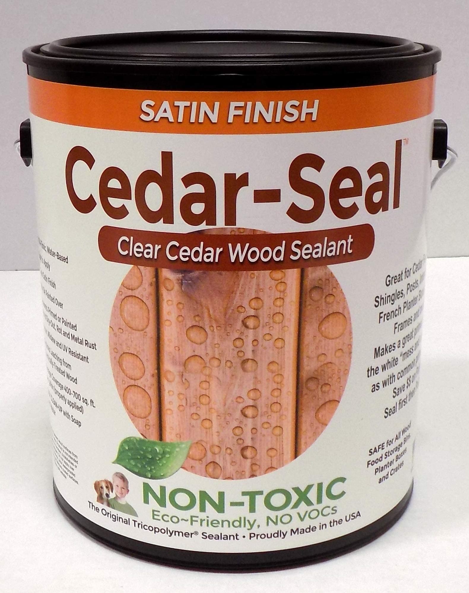 - Cedar-Seal Nontoxic Wood Sealant for Cedar and High Oil Content Woods, Clear Finish, Zero VOC