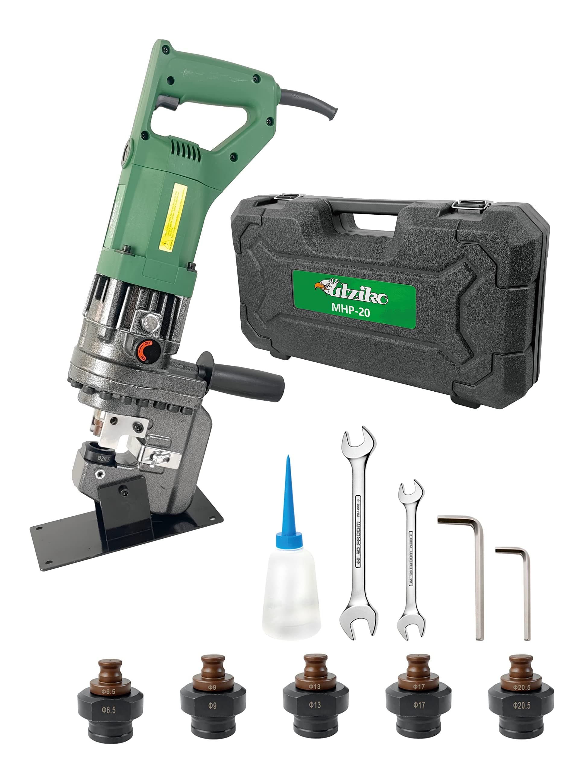 1200W 110V Hydraulic Puncher Electric Hydraulic Punching Tool Angle Steel Punching Machine,Can be Used for Punching in Steel, Iron, Aluminum, Copper, and Other Sheet Materials.