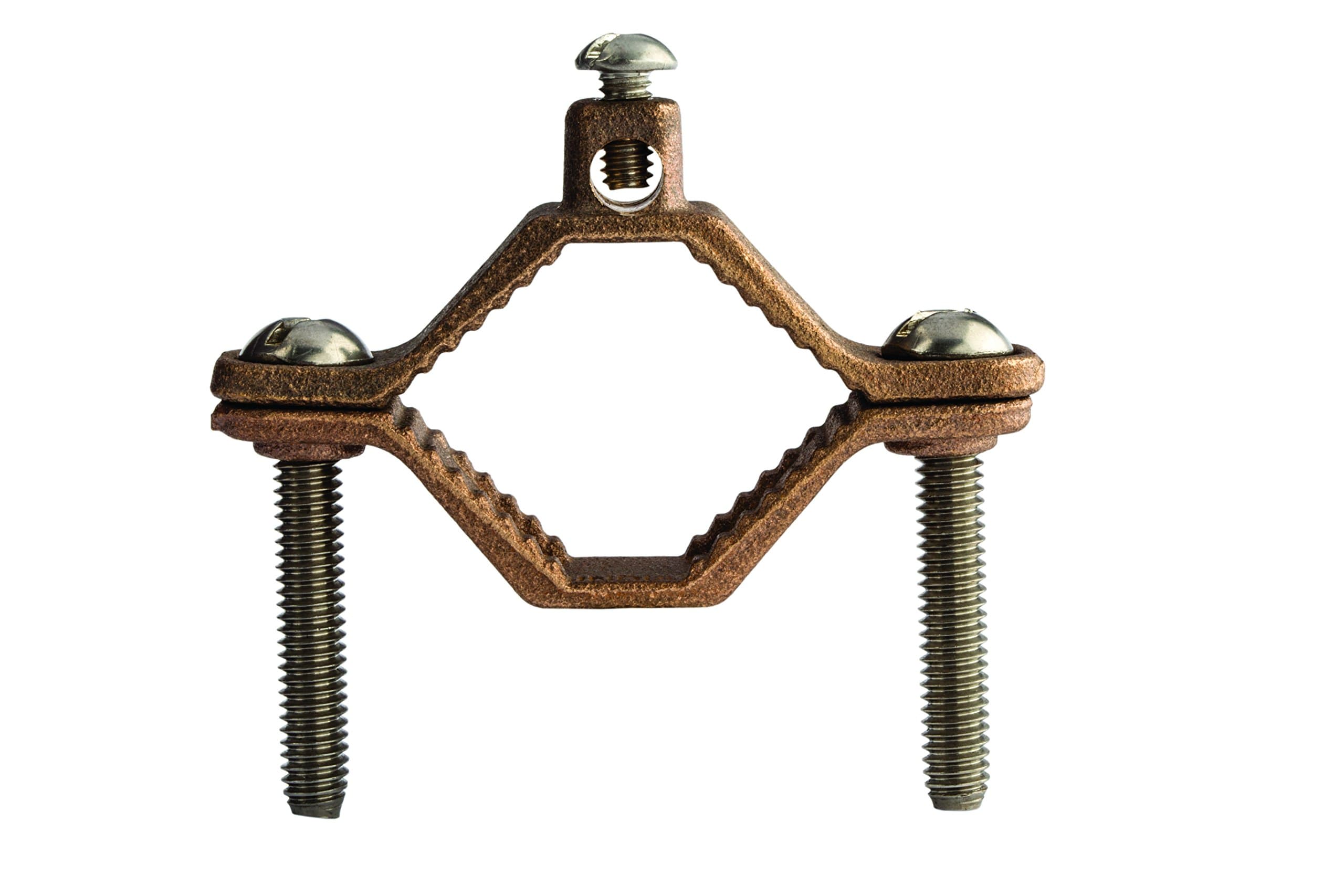 Industries G-2-SDB-SB Heavy Duty Direct Burial Bronze Ground Clamp for 1.25"-2" Pipe, Silicon Bronze Hardware